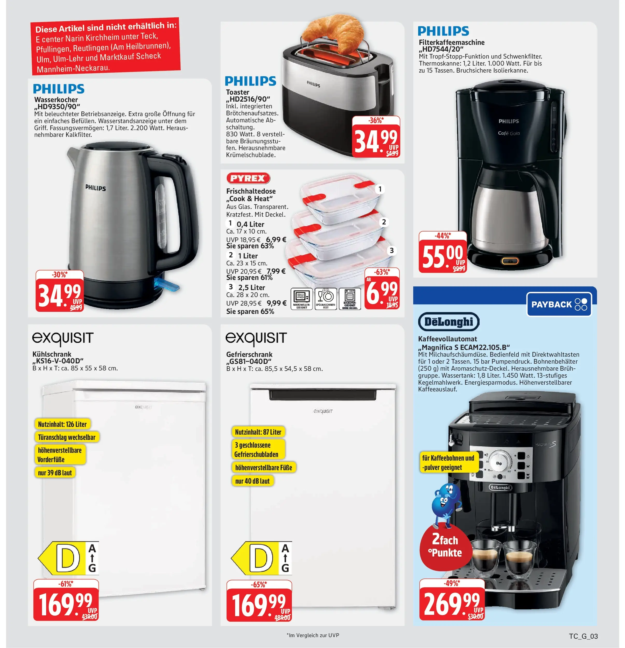 Marktkauf Prospekt Weil Am Rhein (ab 03.08.2026) » Angebote online | Seite: 31 | Produkte: Philips, Toaster, Kaffeevollautomat, Filterkaffeemaschine