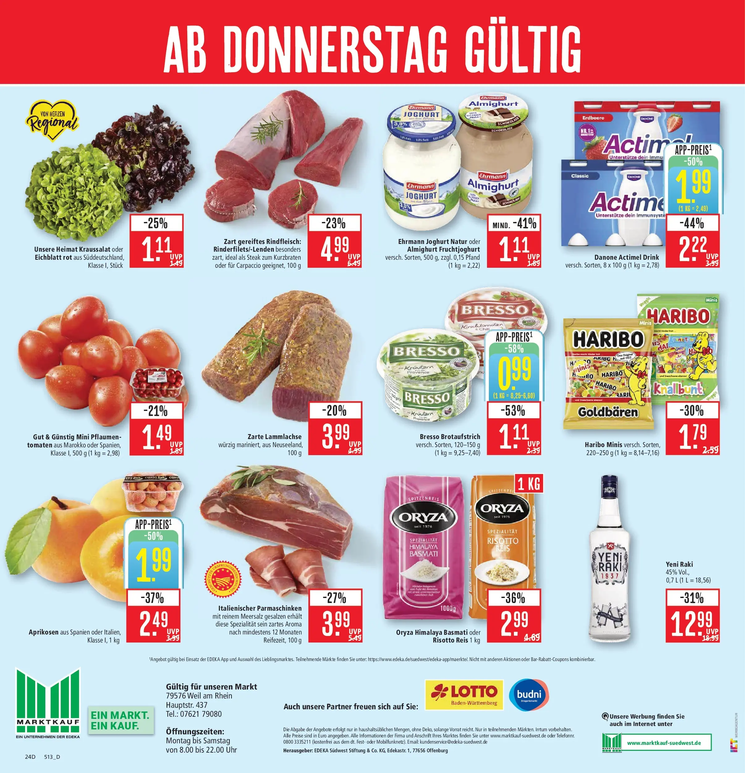 Marktkauf Prospekt Weil Am Rhein (ab 03.08.2026) » Angebote online | Seite: 28 | Produkte: Pflaumen, Haribo, Fruchtjoghurt, Reis