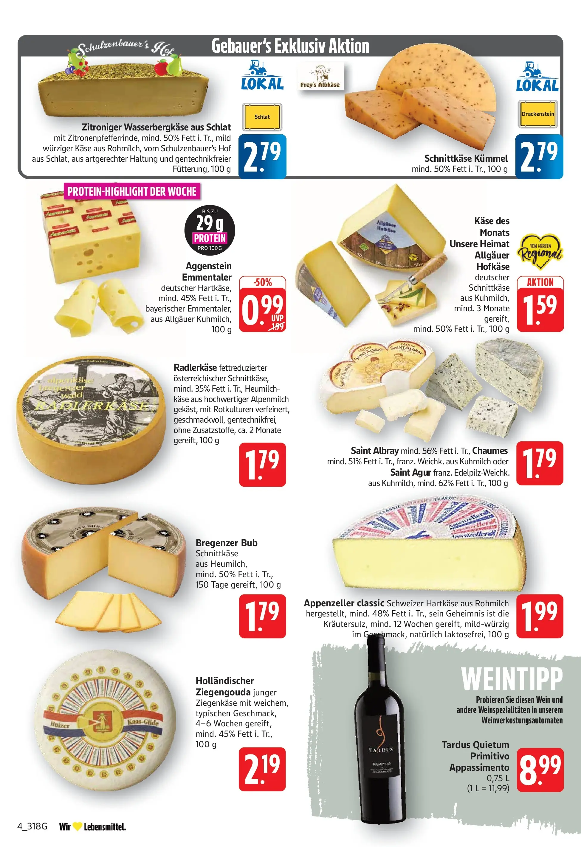 Edeka Prospekt Eislingen (ab 03.08.2026) » Angebote Online | Seite: 4 | Produkte: Käse, Ziegenkäse, Wein