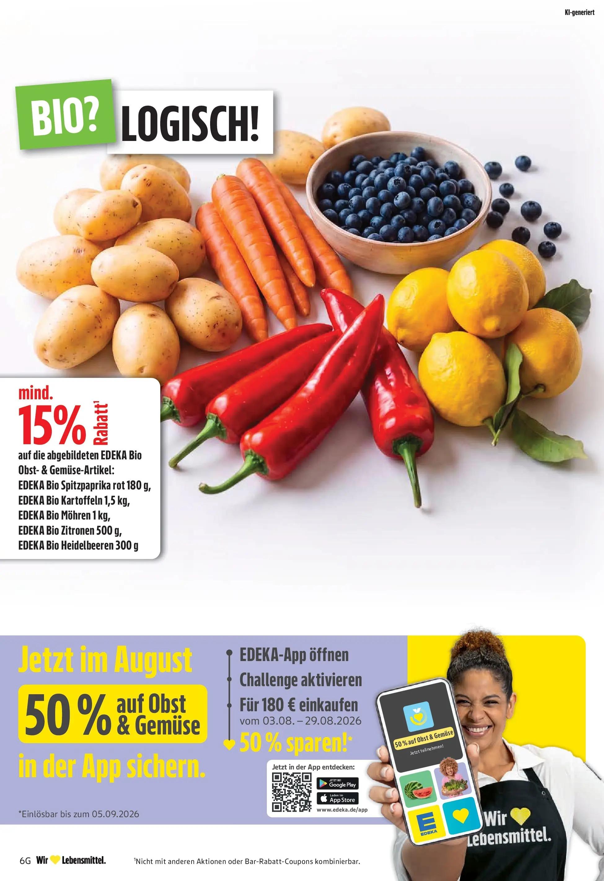 Edeka Prospekt Eislingen (ab 03.08.2026) » Angebote Online | Seite: 6 | Produkte: Kartoffeln, Gemüse, Obst, Zitronen