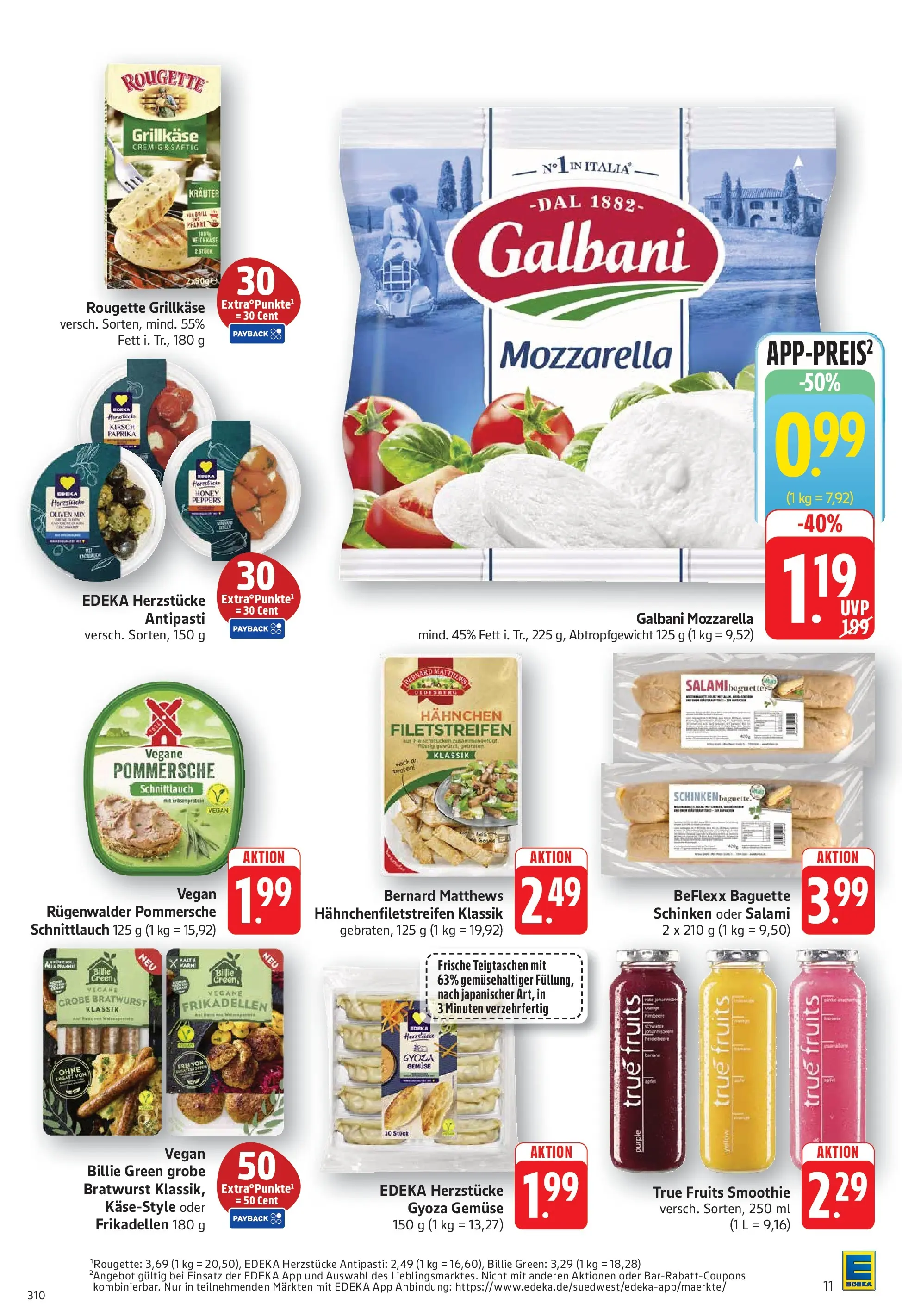 Edeka Prospekt Eislingen (ab 03.08.2026) » Angebote Online | Seite: 11 | Produkte: Hahnchen, Baguette, Gemüse, Salami