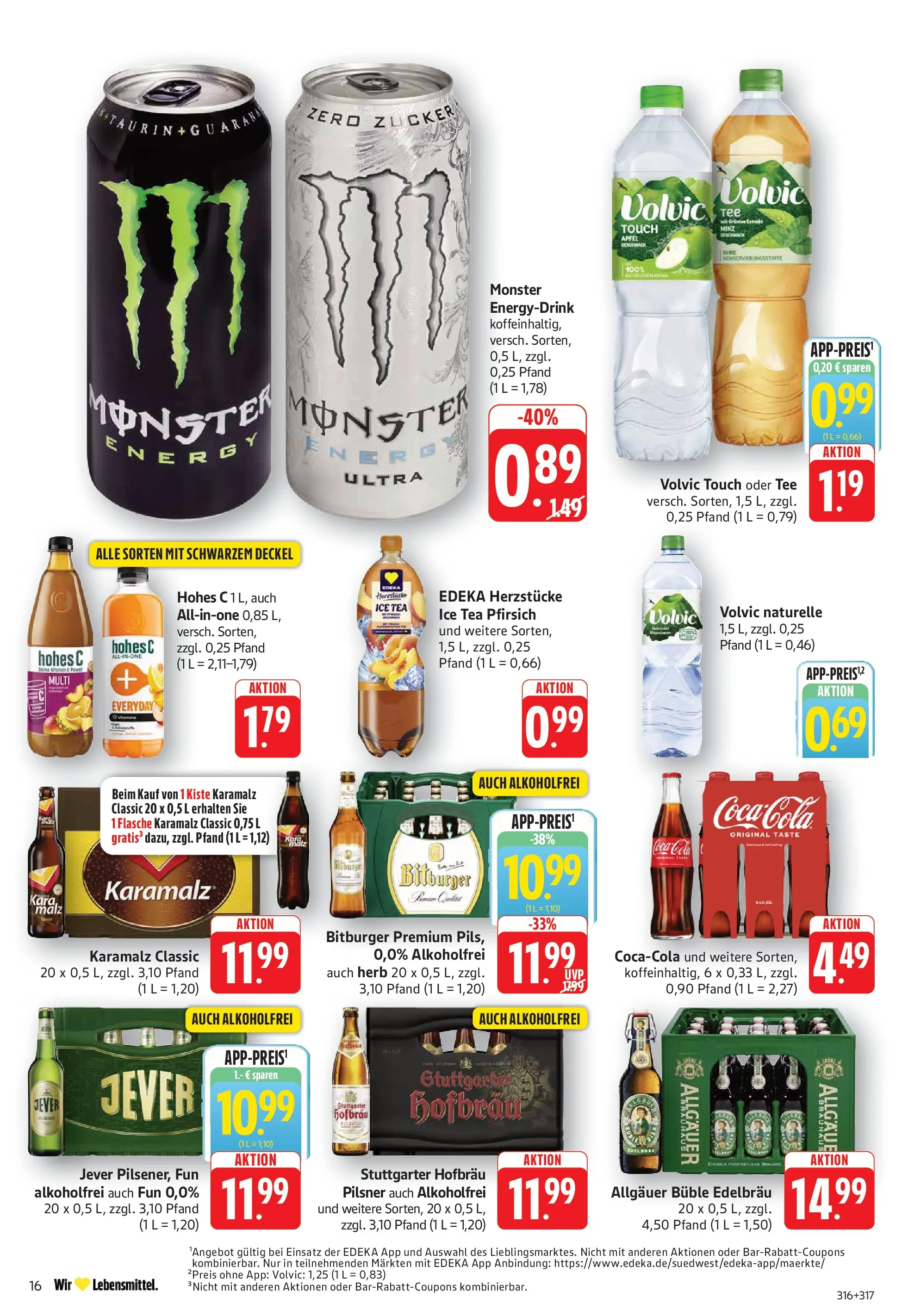 Edeka Prospekt Filderstadt-Bonlanden (ab 03.08.2026) » Angebote Online | Seite: 16 | Produkte: Coca cola, Cola, Jever, Tee