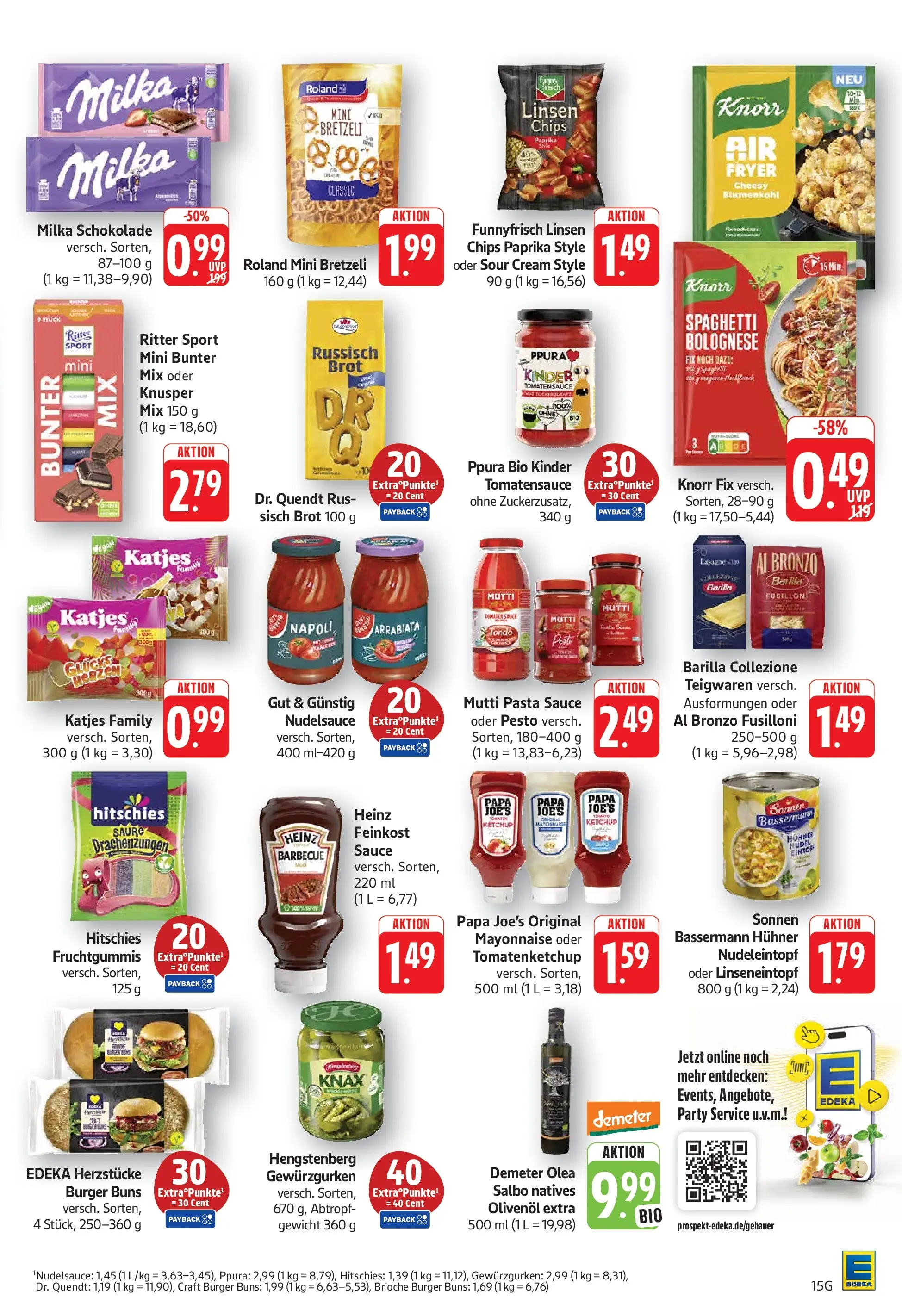 Edeka Prospekt Eislingen (ab 03.08.2026) » Angebote Online | Seite: 15 | Produkte: Milka schokolade, Olivenol, Funny frisch, Burger