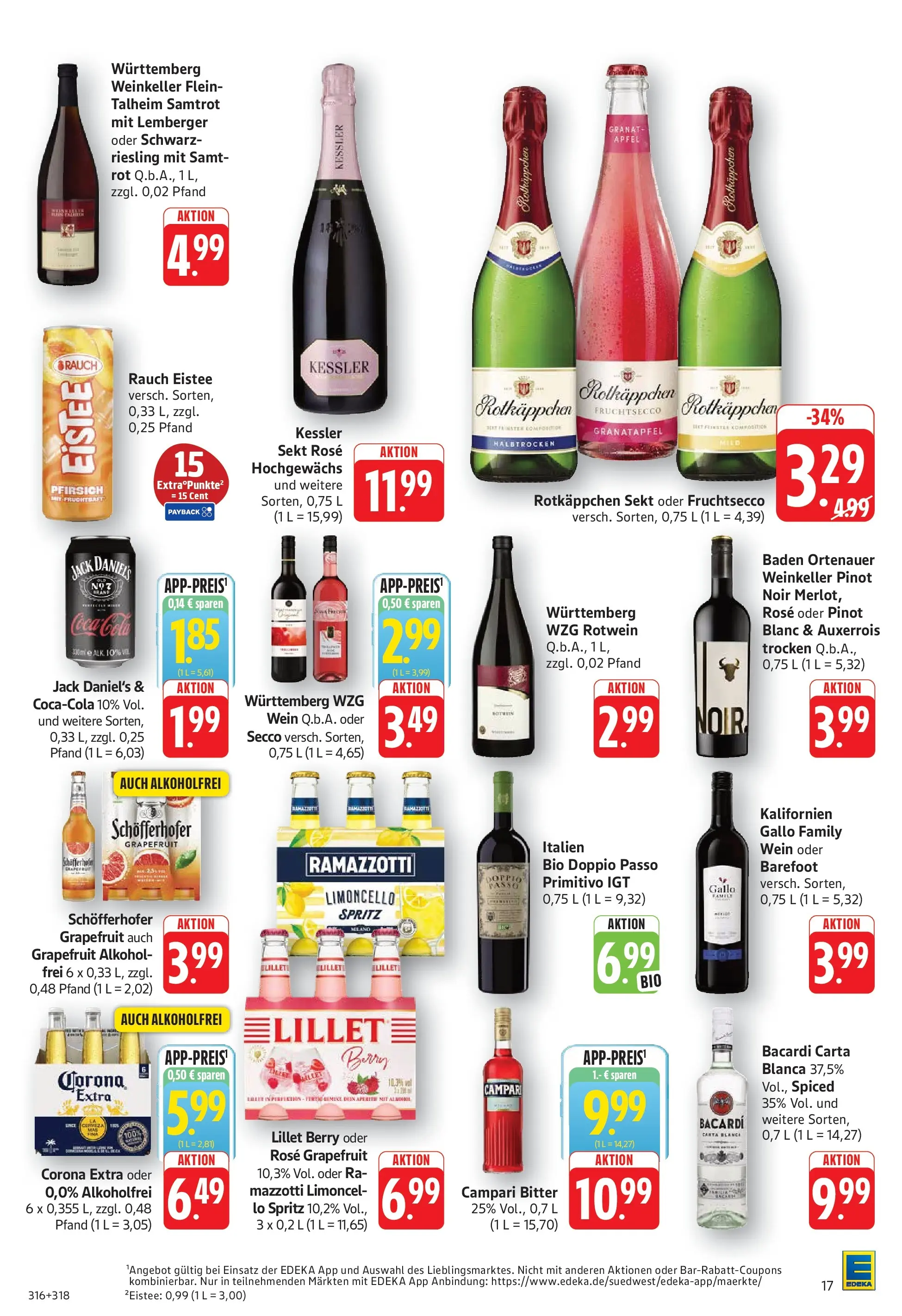 Edeka Prospekt Eislingen (ab 03.08.2026) » Angebote Online | Seite: 17 | Produkte: Granatapfel, Cola, Rotwein, Grapefruit