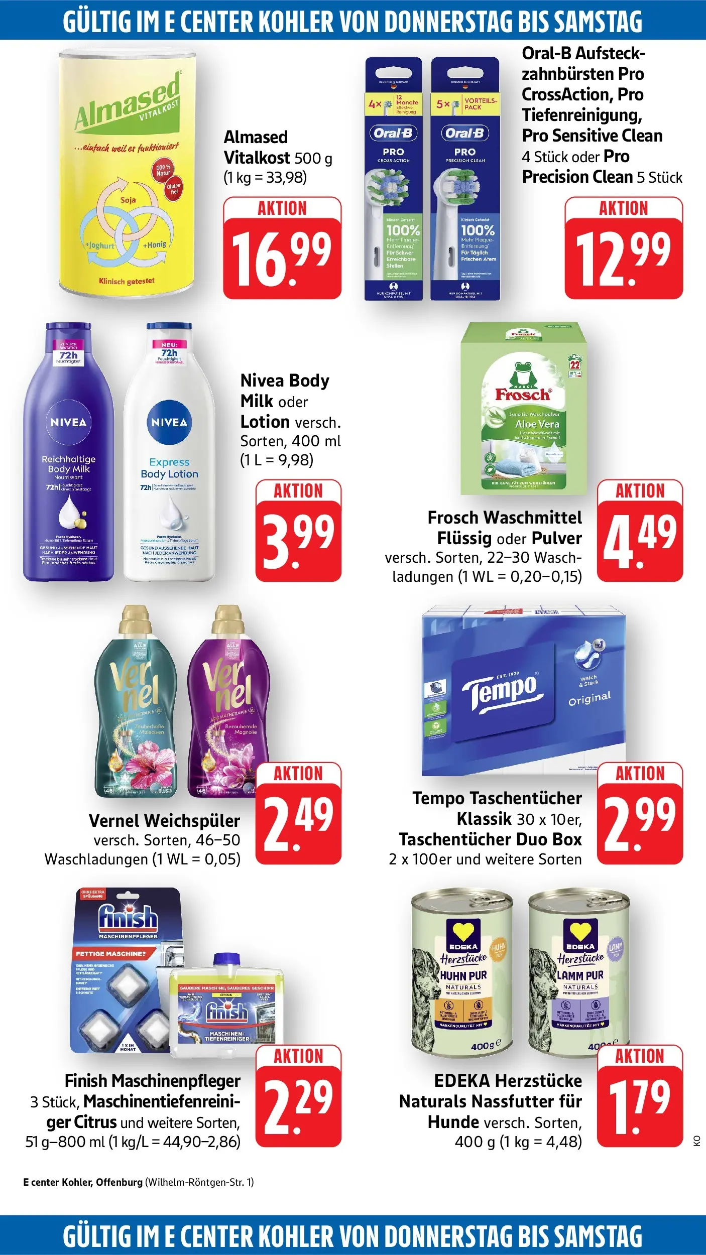 Edeka Prospekt Offenburg (ab 03.08.2026) » Angebote Online | Seite: 54 | Produkte: Finish, Weichspüler, Waschmittel, Body Lotion