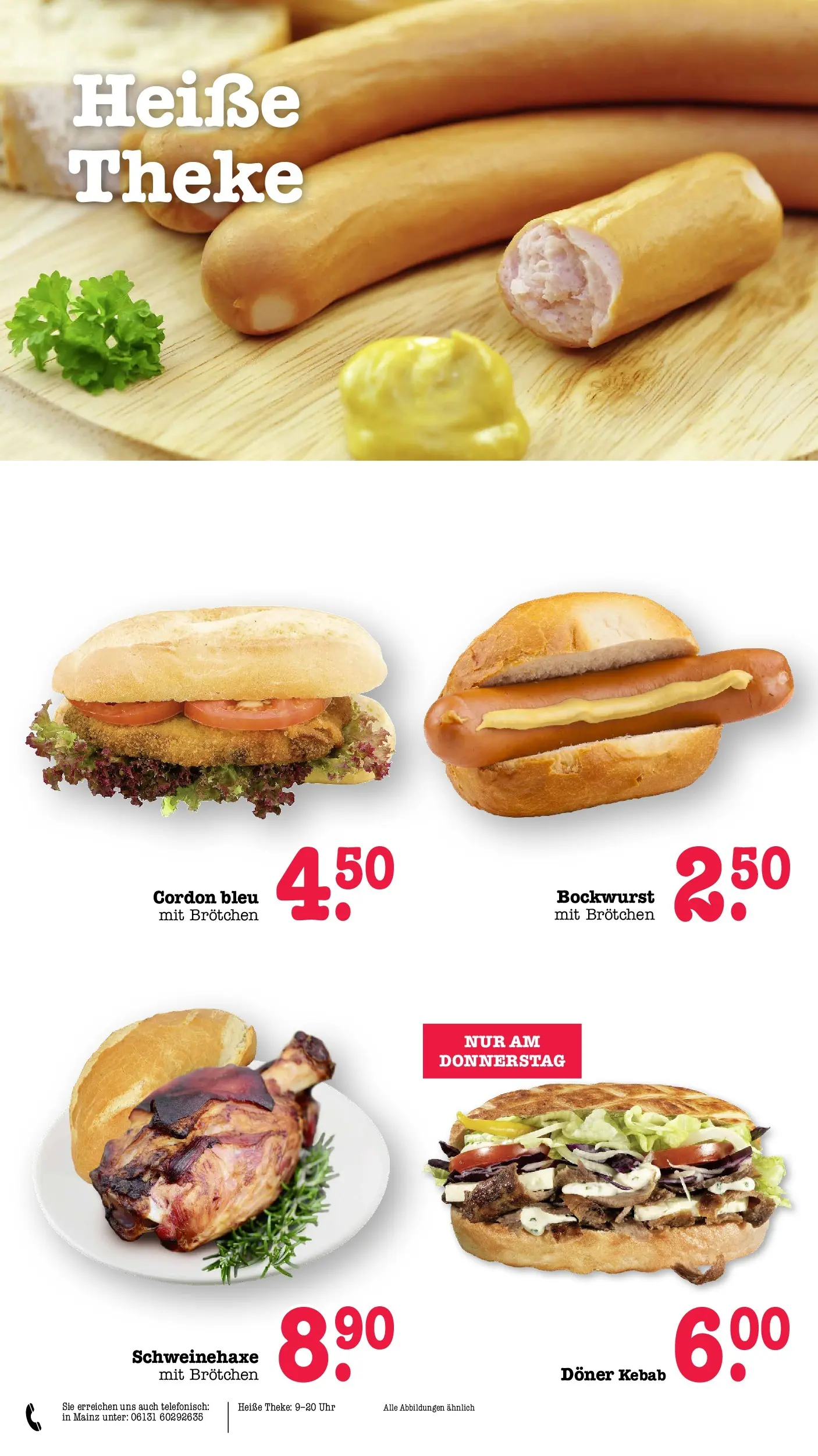 Edeka Prospekt Mainz-Weisenau (ab 03.08.2026) » Angebote Online | Seite: 14 | Produkte: Bockwurst, Theke, Uhr