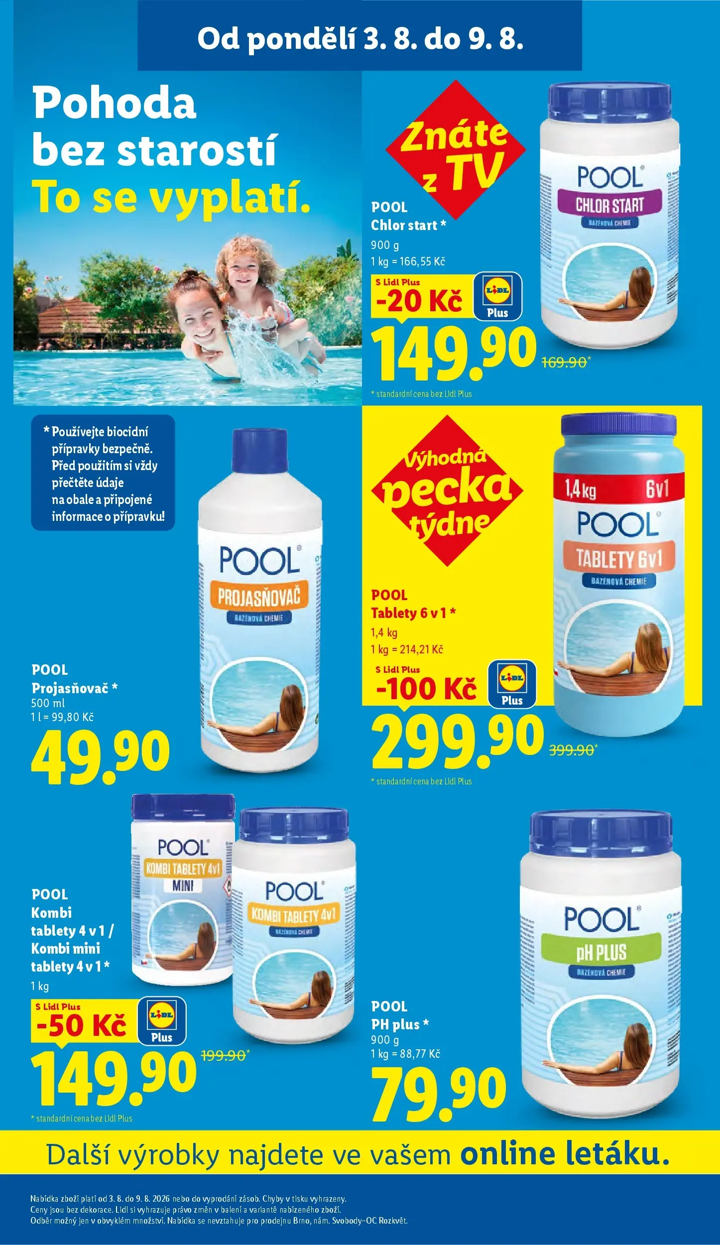 Lidl leták od 03.08.2026 - Nový akční leták | Strana: 2 | Produkty: Bazénová chemie