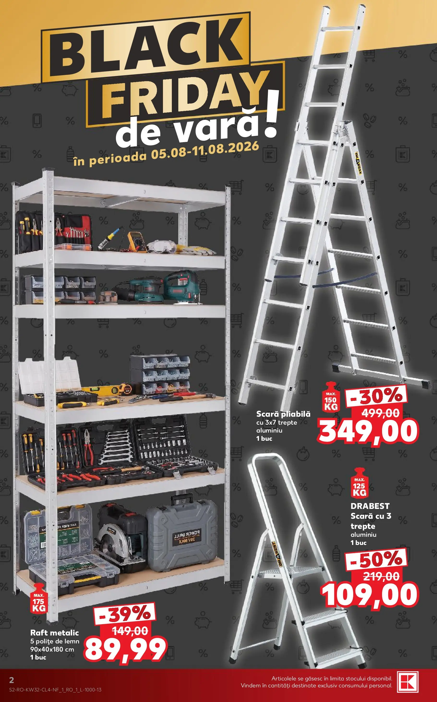 Kaufland Domnesti 05.08.2026 - Revista si Oferta | Pagină: 2 | Produse: Scară, Raft