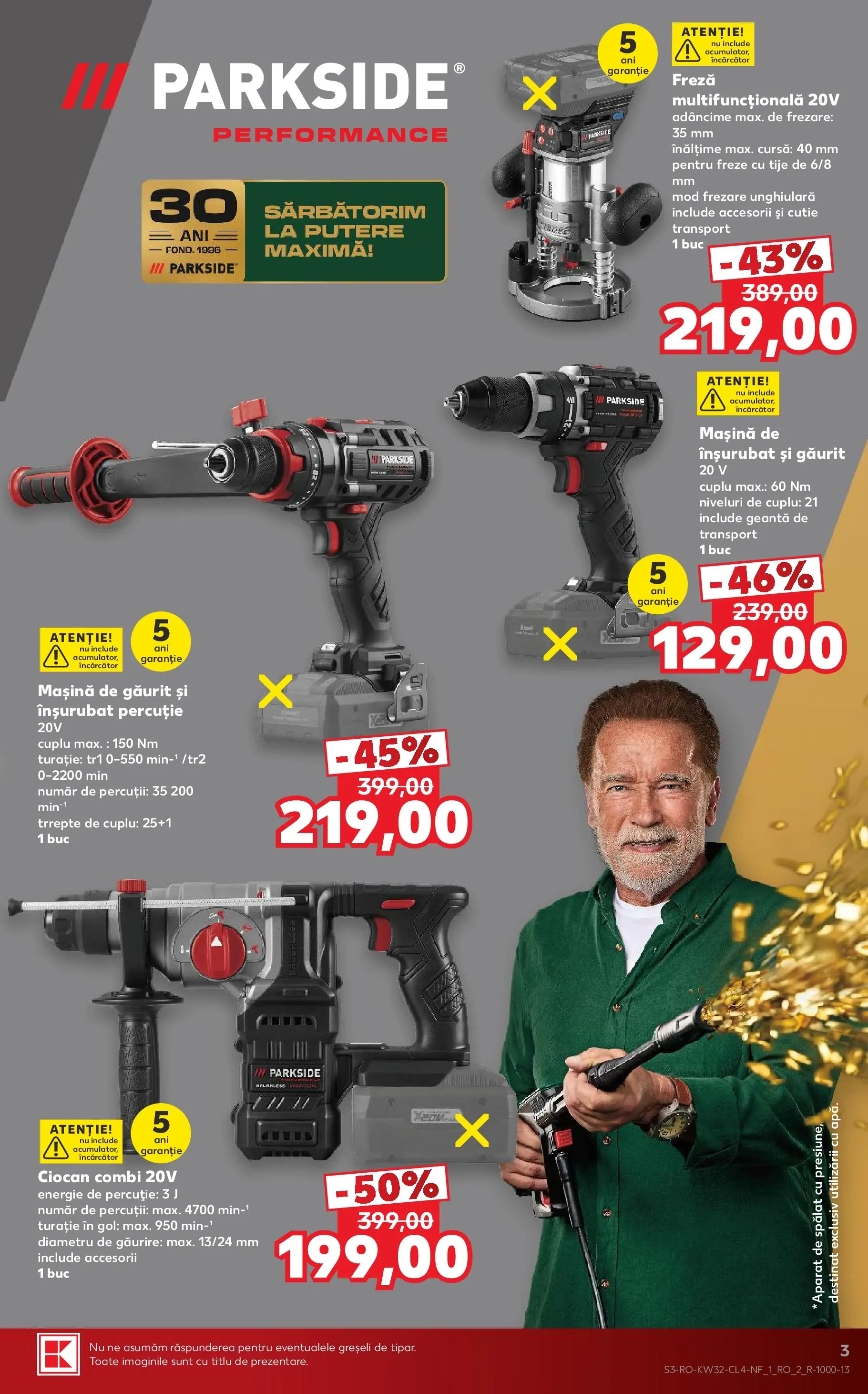 Kaufland Domnesti 05.08.2026 - Revista si Oferta | Pagină: 3 | Produse: Mașină de găurit, Încărcător, Geantă, Cutie