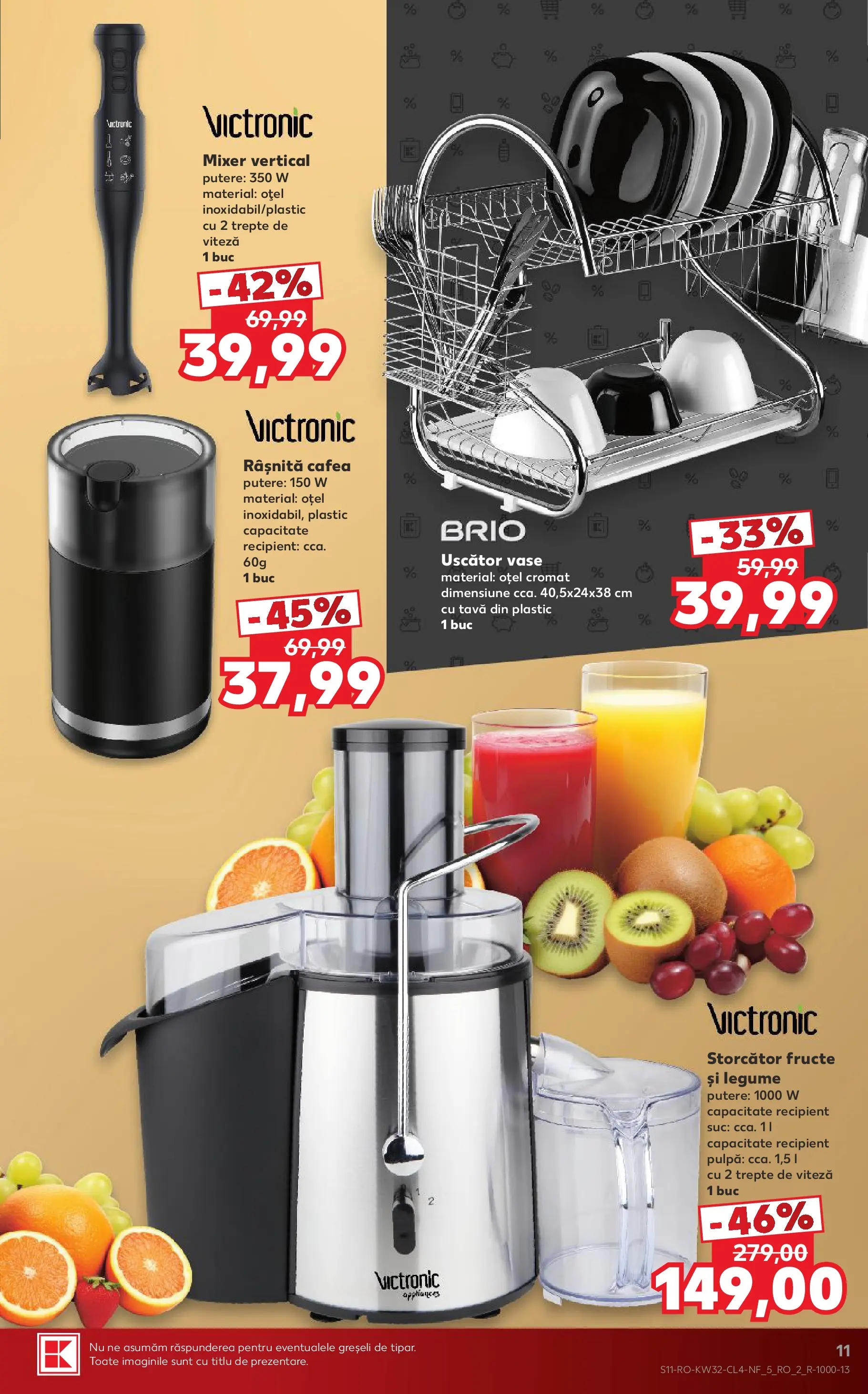 Kaufland Domnesti 05.08.2026 - Revista si Oferta | Pagină: 11 | Produse: Mixer, Storcător, Cafea, Suc