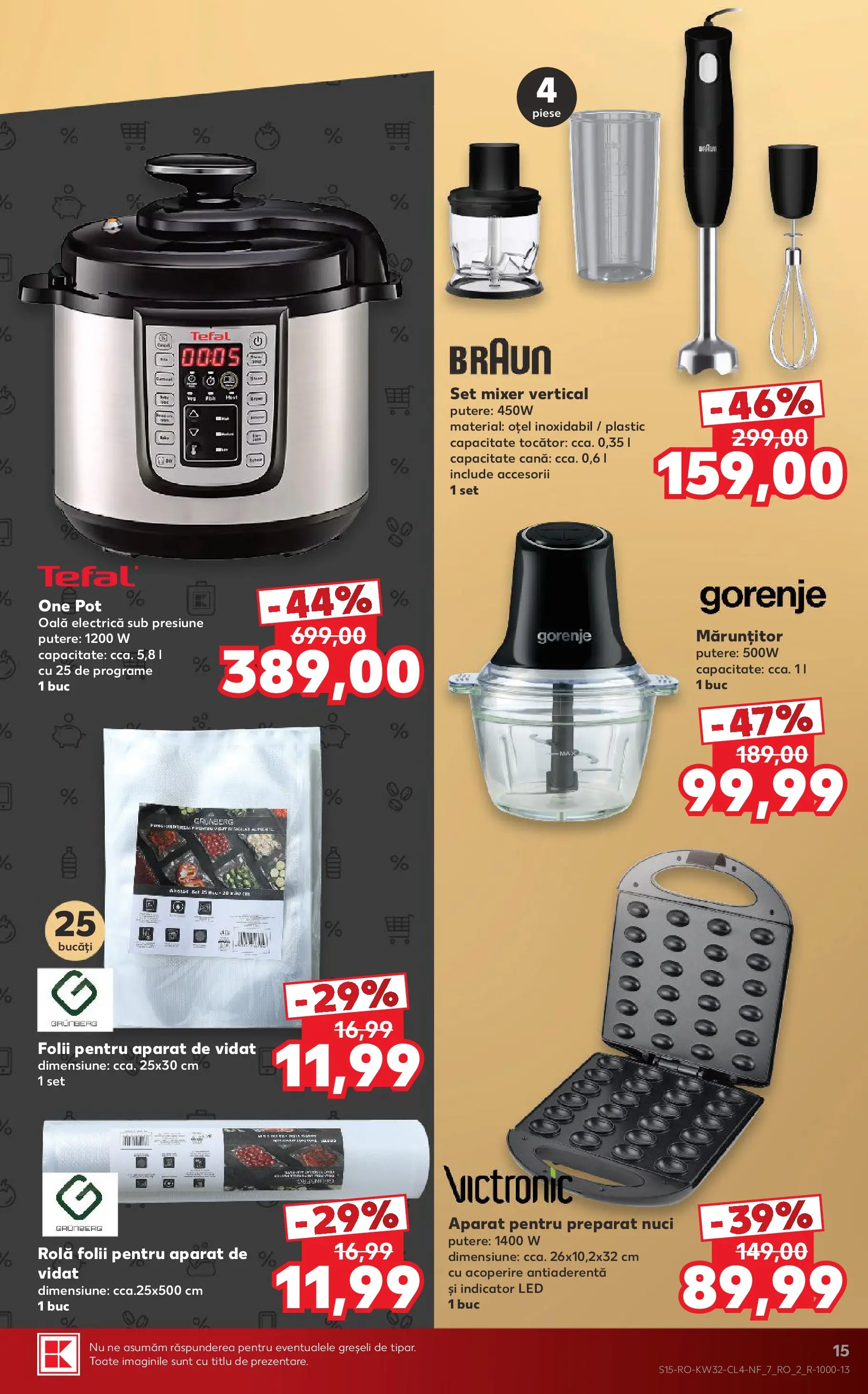 Kaufland Domnesti 05.08.2026 - Revista si Oferta | Pagină: 15 | Produse: Oală, Mixer, Babak, Tocător
