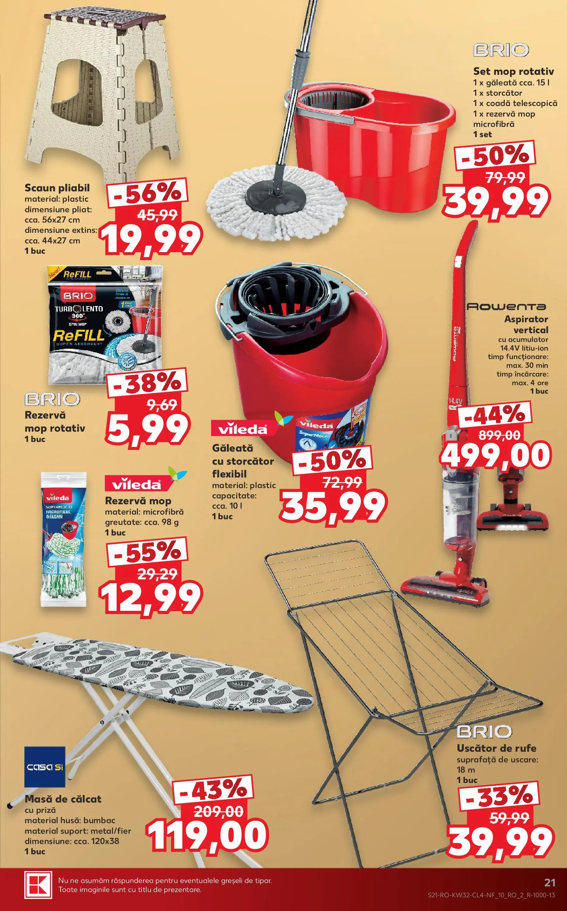 Kaufland Domnesti 05.08.2026 - Revista si Oferta | Pagină: 21 | Produse: Uscător, Aspirator, Mop, Priză
