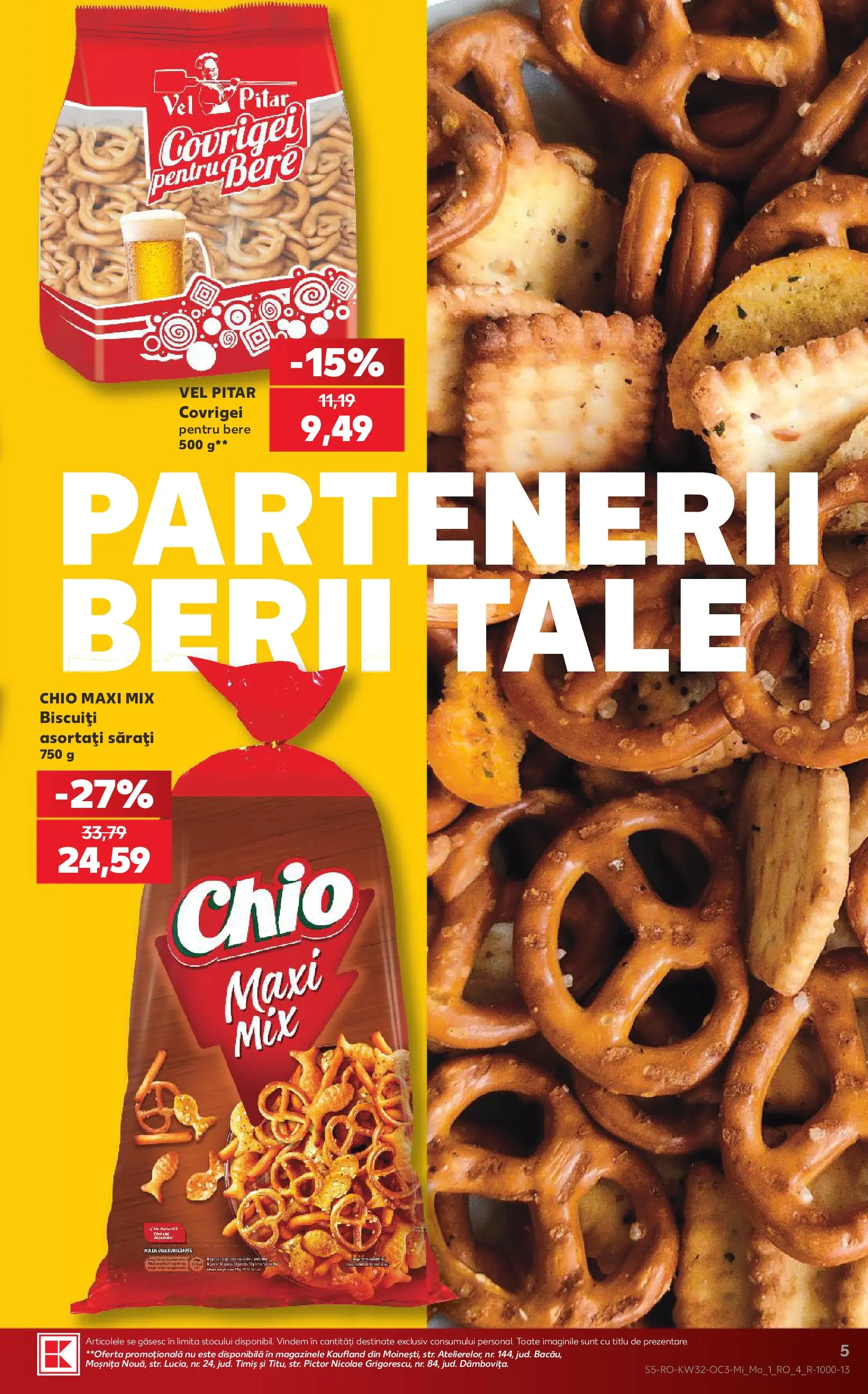 Kaufland Constanța 05.08.2026 - Revista si Oferta | Pagină: 5 | Produse: Covrigei, Bere, Biscuiți