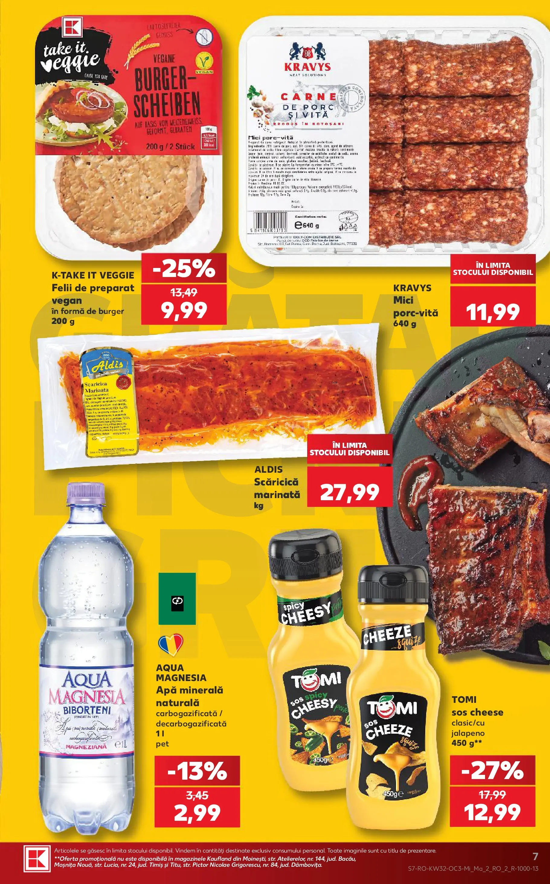 Kaufland Constanța 05.08.2026 - Revista si Oferta | Pagină: 7 | Produse: Yazı tahtası kalemi, Mici, Burger, Sos