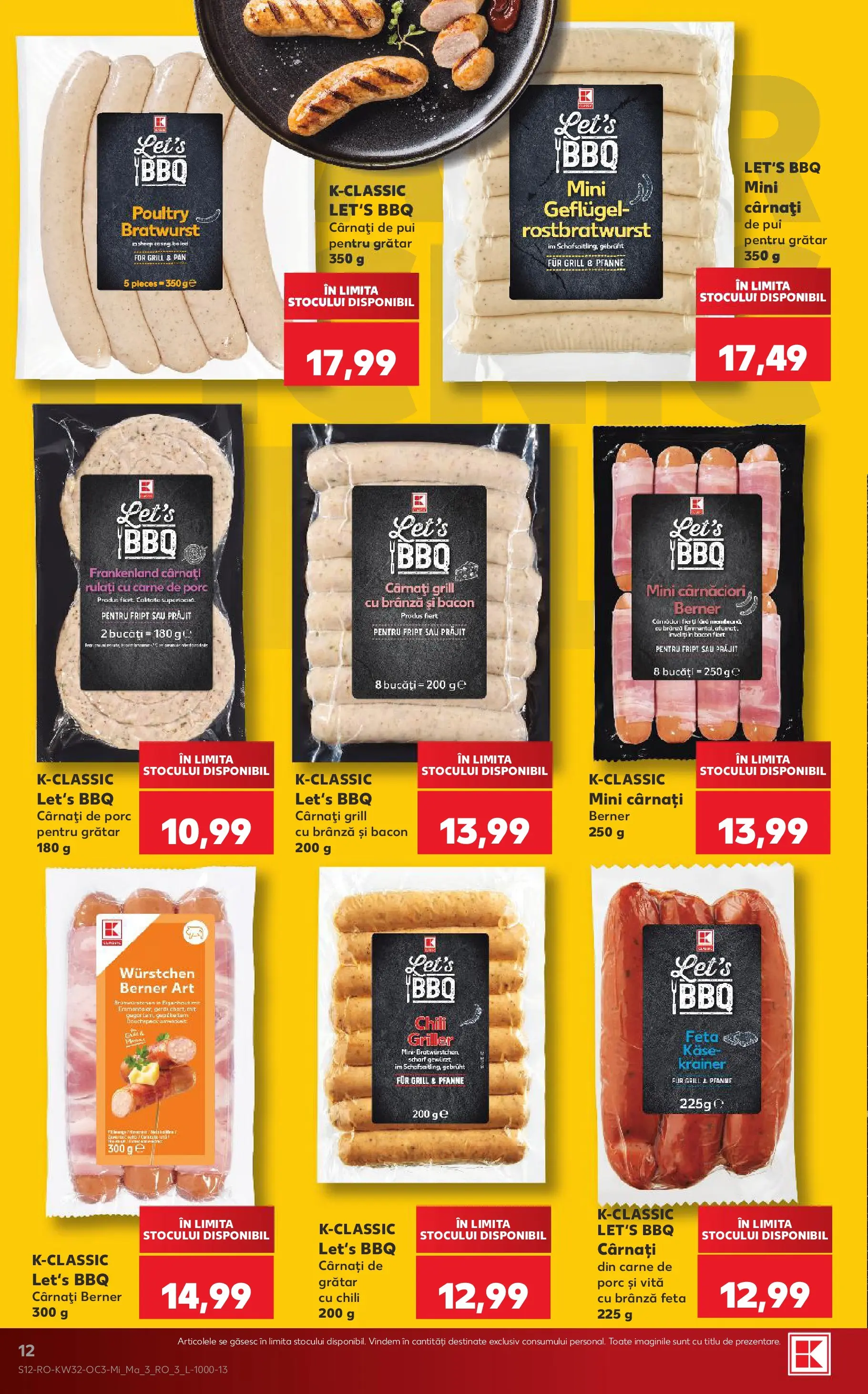 Kaufland Constanța 05.08.2026 - Revista si Oferta | Pagină: 12 | Produse: Grill, Grătar, Carne De Porc, Cârnați