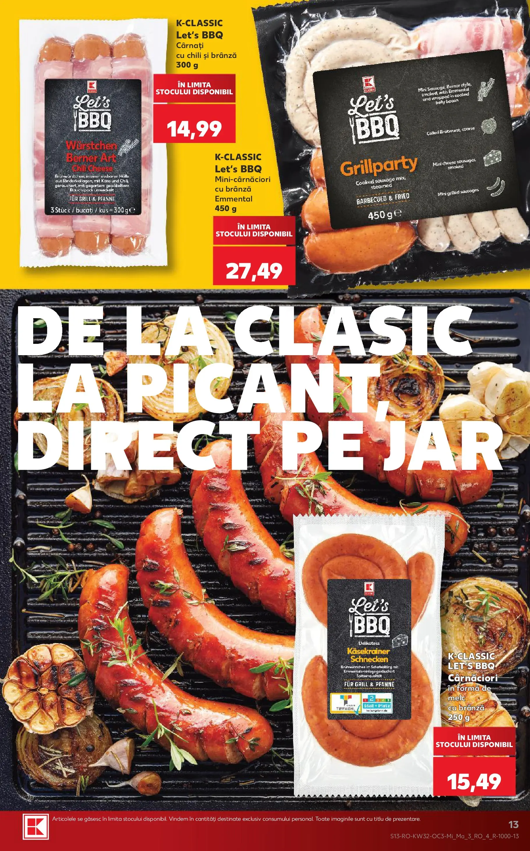 Kaufland Constanța 05.08.2026 - Revista si Oferta | Pagină: 13 | Produse: Grill, Bacon, Brânză