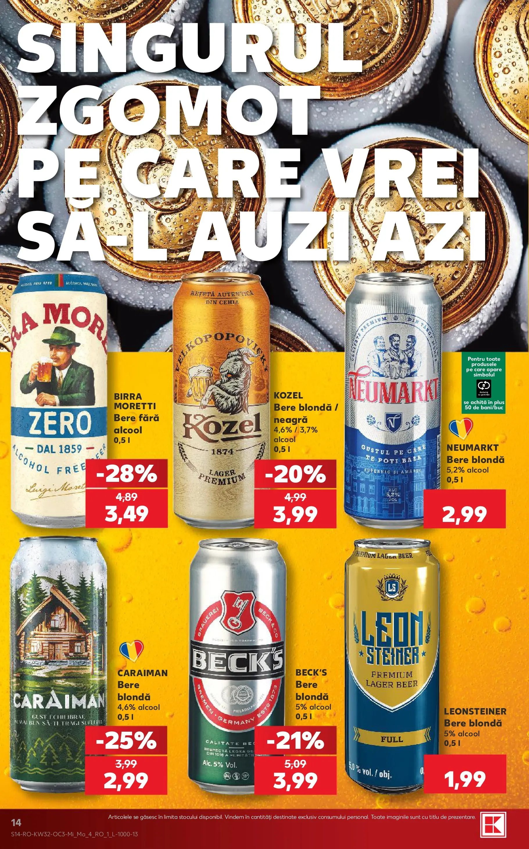 Kaufland Satu Mare 05.08.2026 - Revista si Oferta | Pagină: 14 | Produse: Bec, Bere