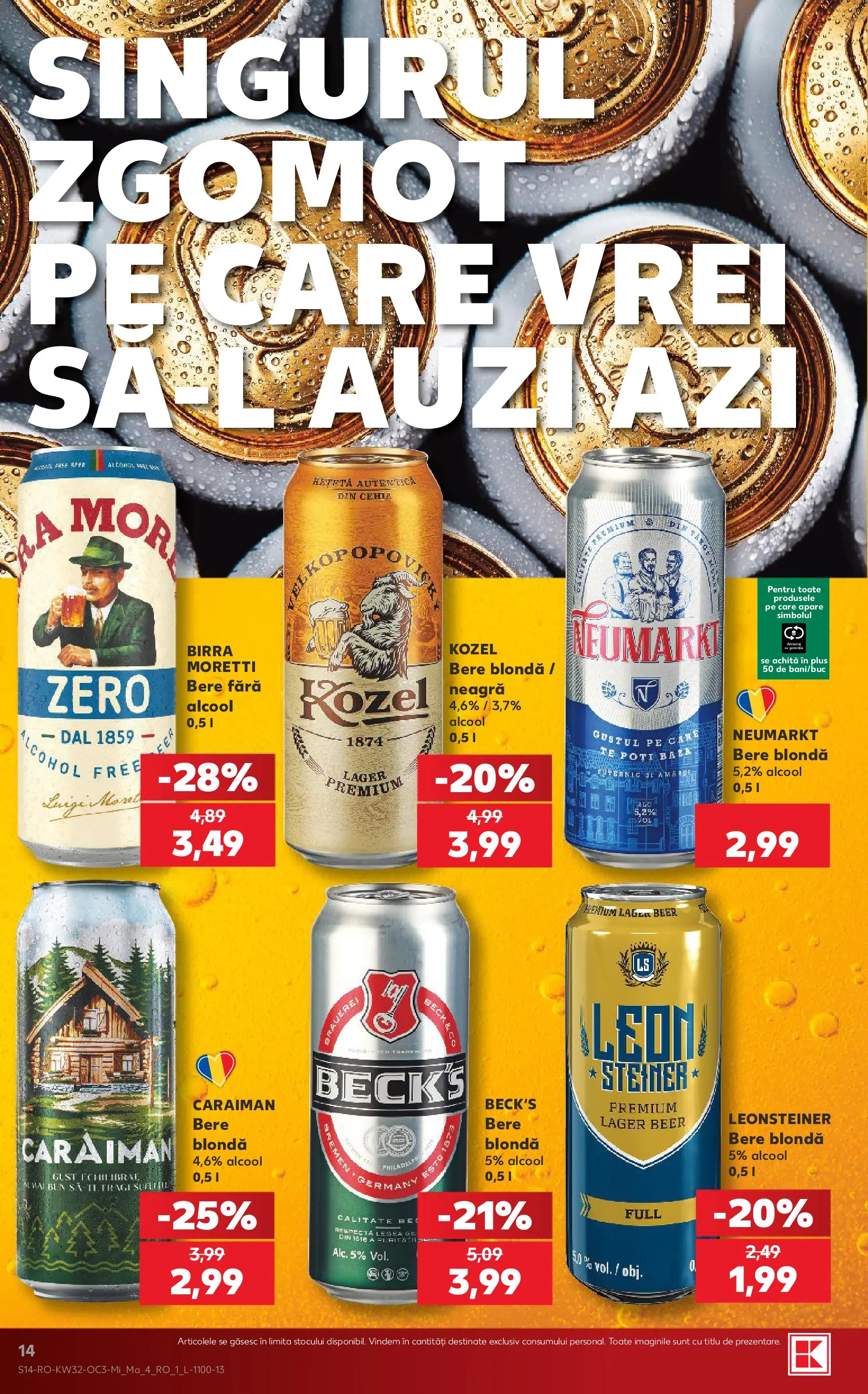 Kaufland Constanța 05.08.2026 - Revista si Oferta | Pagină: 14 | Produse: Șal, Bec, Bere