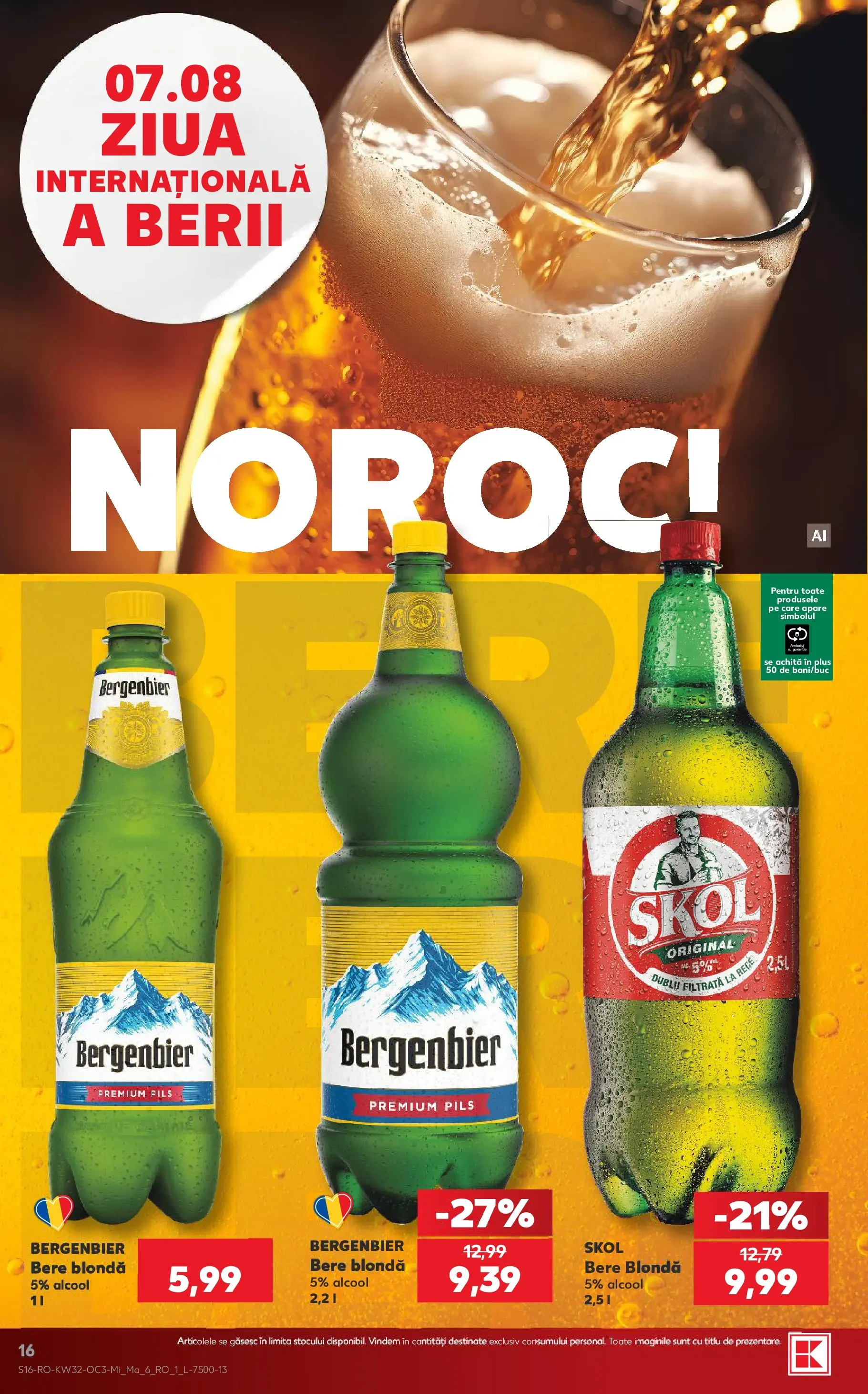 Kaufland Viseu de Sus 05.08.2026 - Revista si Oferta | Pagină: 16 | Produse: Bere, Plastik Kulübe