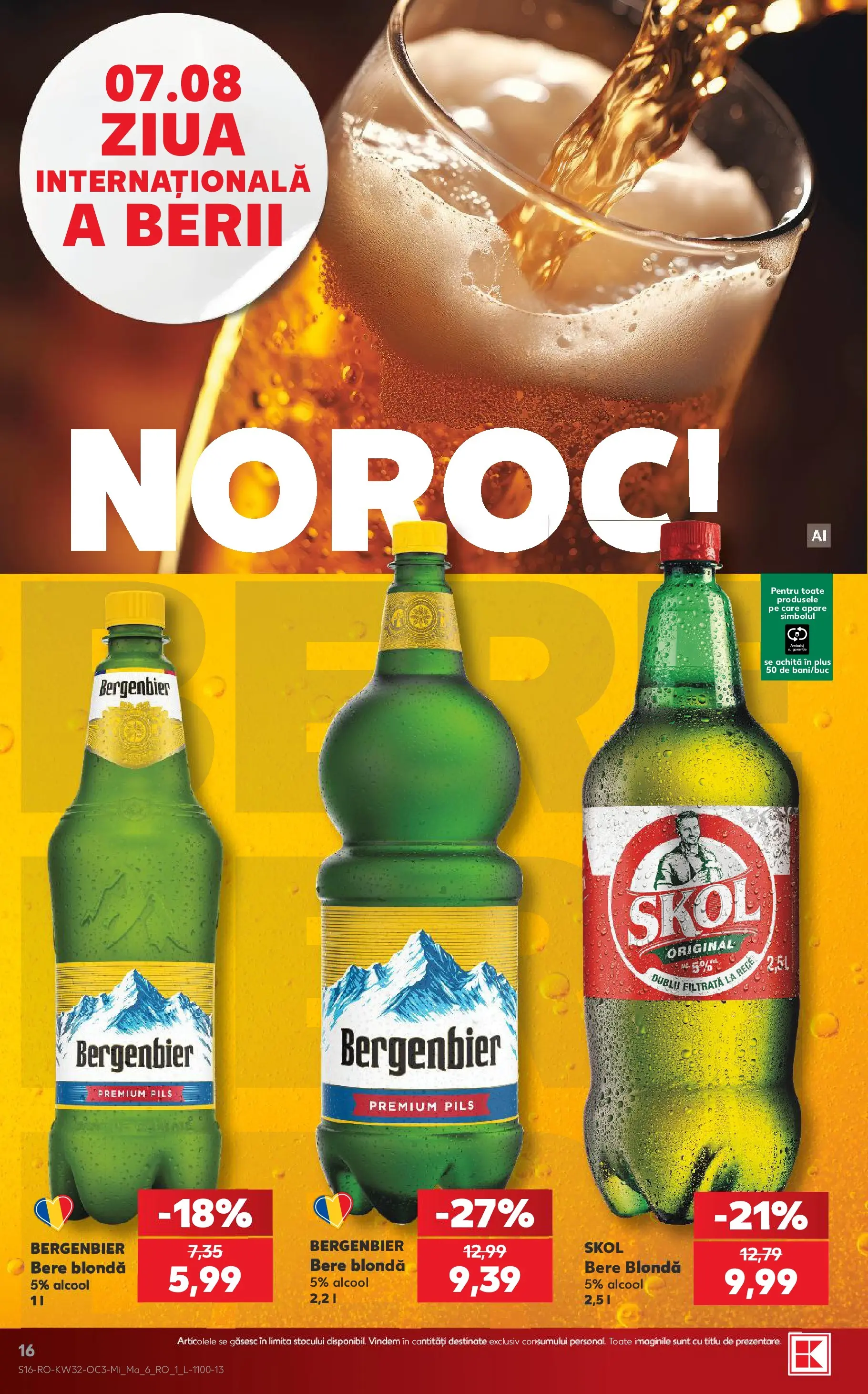 Kaufland Alba Iulia 05.08.2026 - Revista si Oferta | Pagină: 16 | Produse: Bere, Plastik Kulübe