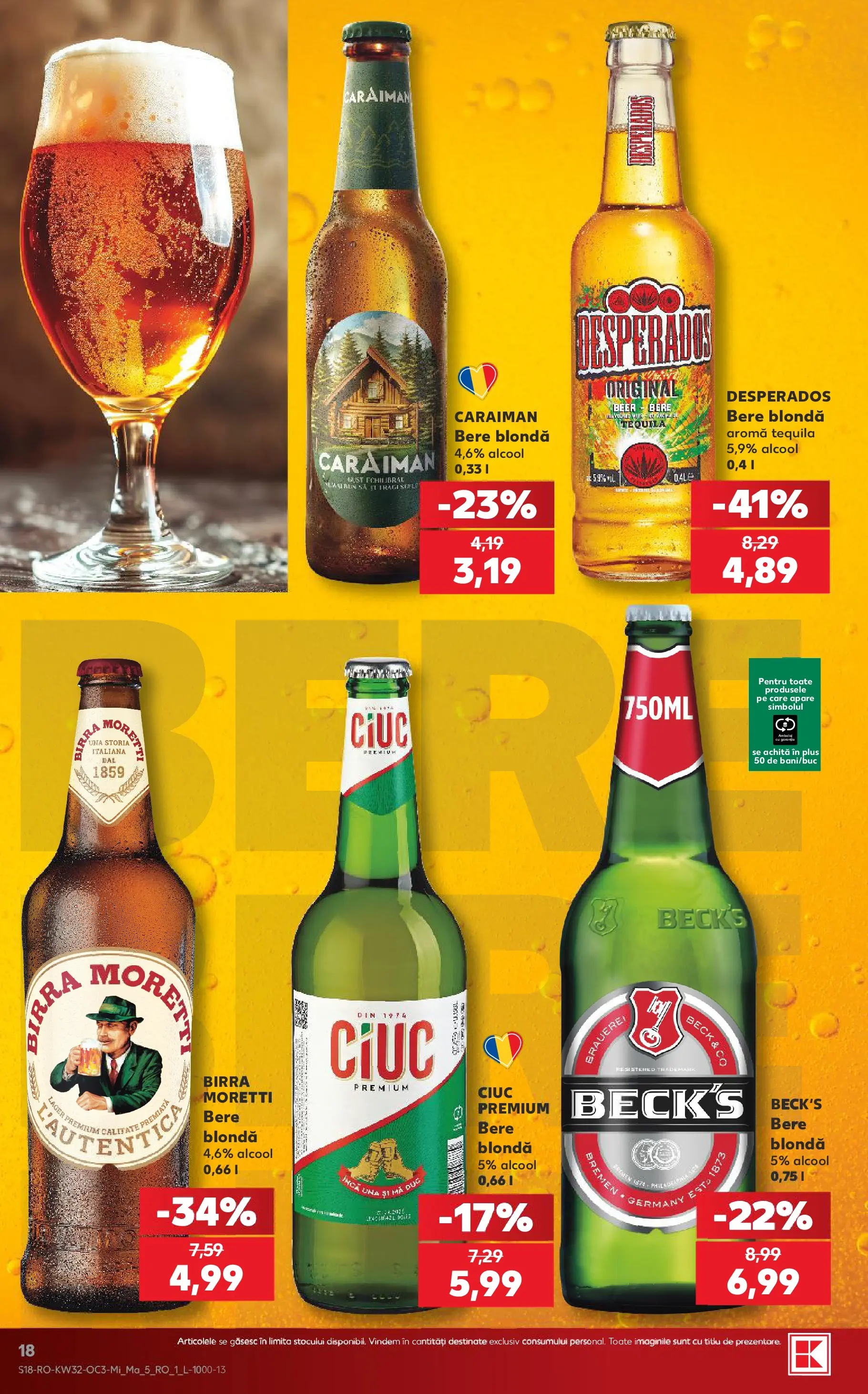 Kaufland Constanța 05.08.2026 - Revista si Oferta | Pagină: 18 | Produse: Eğitim çantaları, Bere