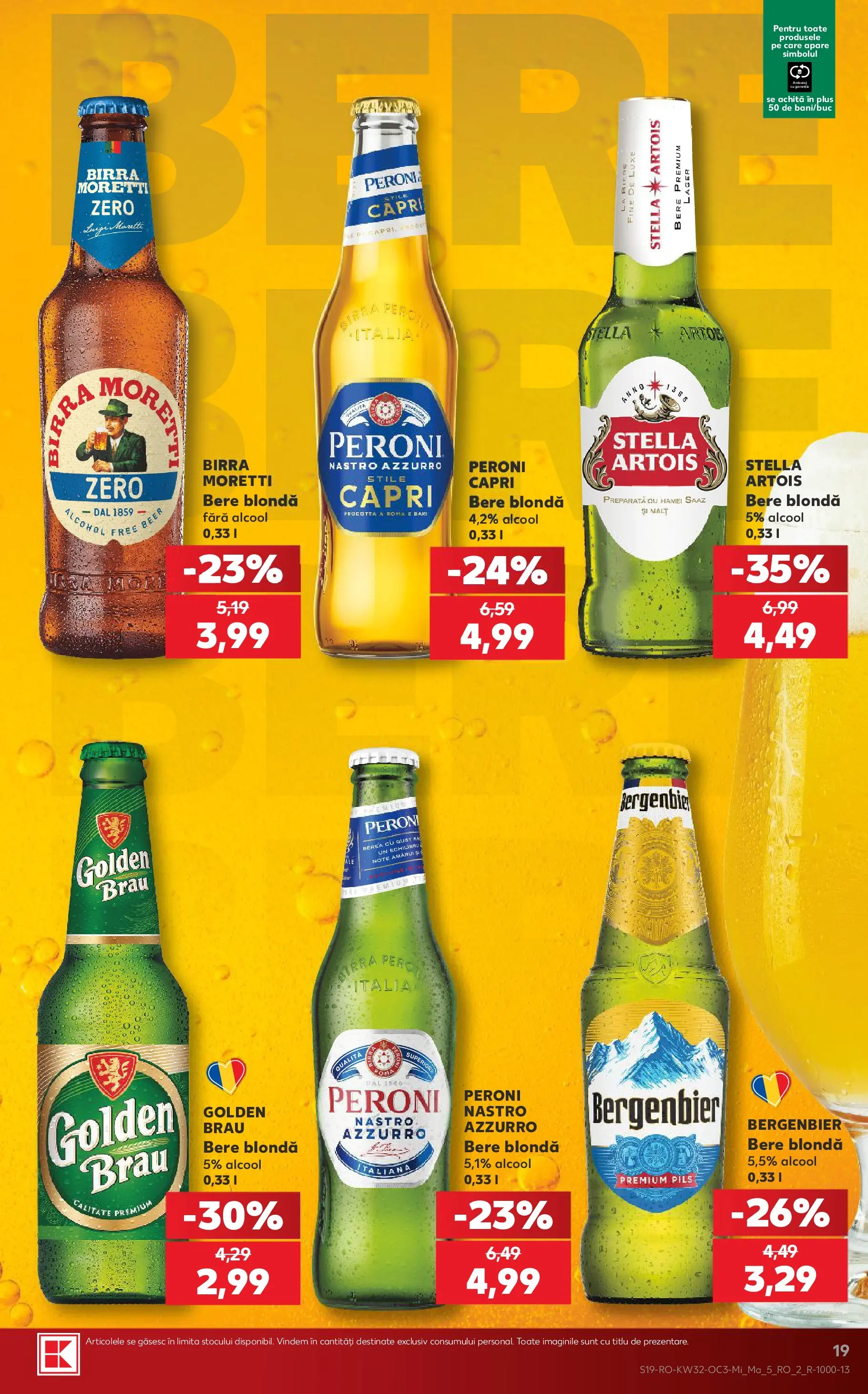 Kaufland Constanța 05.08.2026 - Revista si Oferta | Pagină: 19 | Produse: Bere, Plastik Kulübe