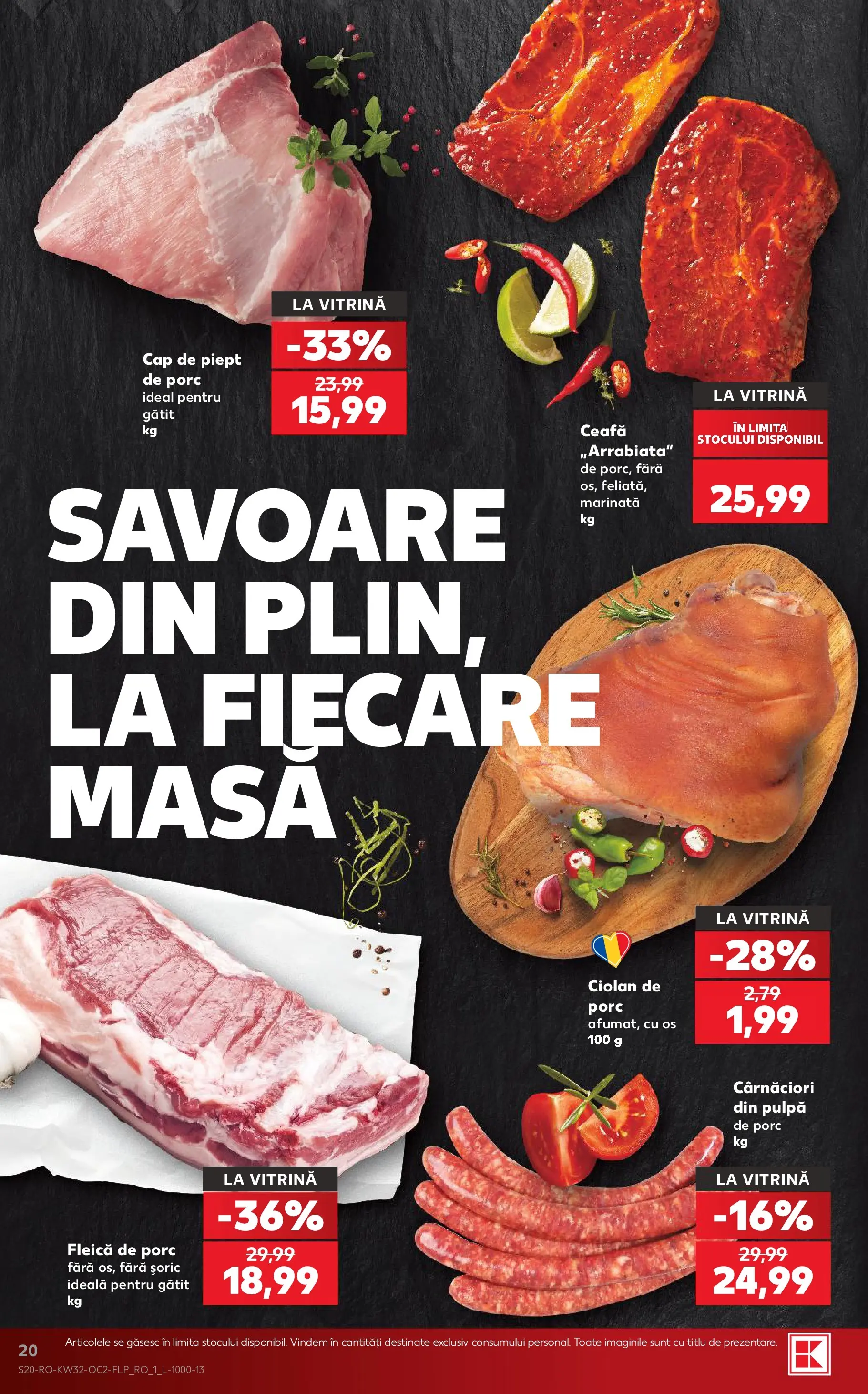 Kaufland Slatina 05.08.2026 - Revista si Oferta | Pagină: 20 | Produse: Masă, Vitrină, Fleică