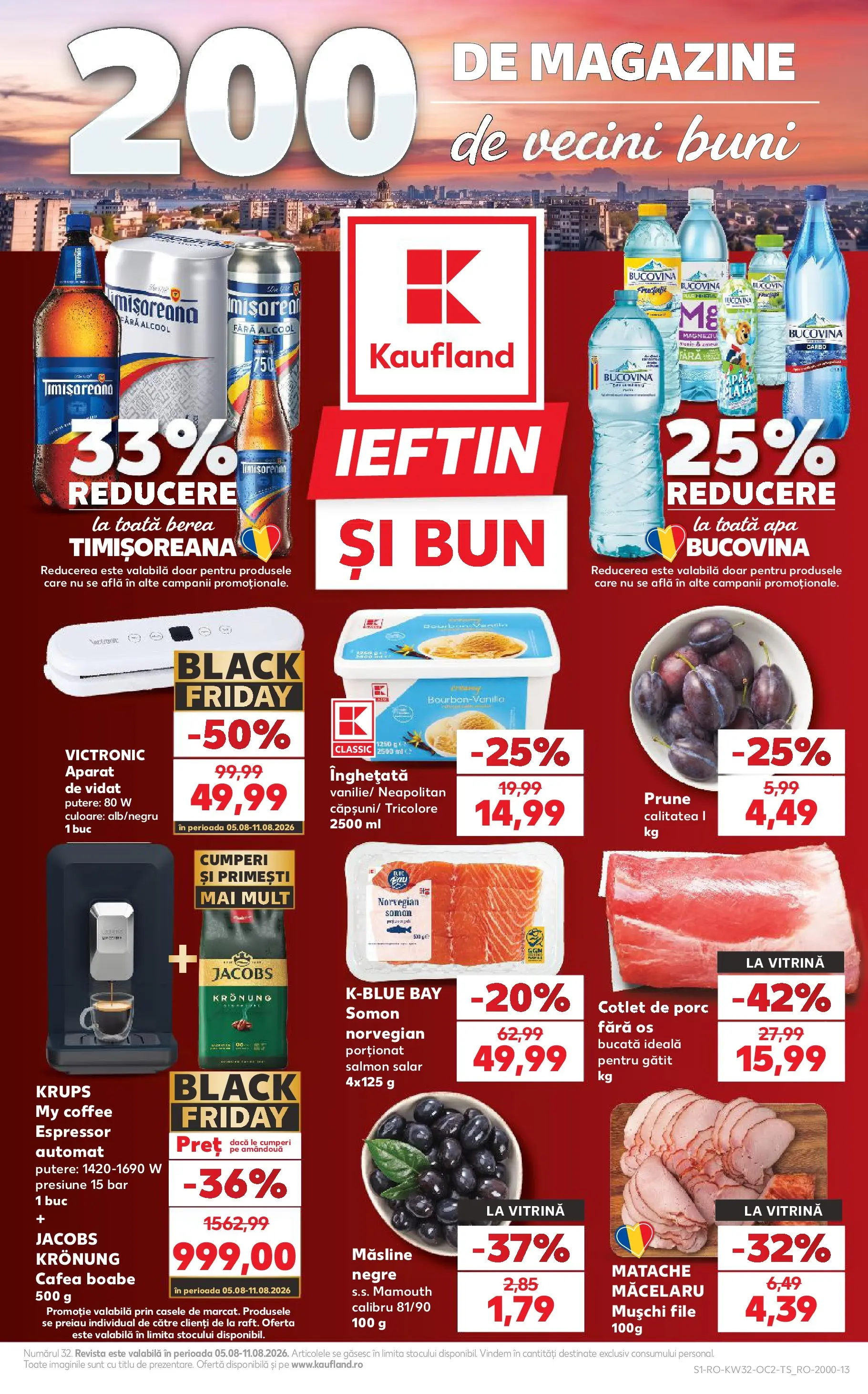 Kaufland Slatina 05.08.2026 - Revista si Oferta | Pagină: 1 | Produse: Espressor, Lait de coco, Köpek çiti, Prune