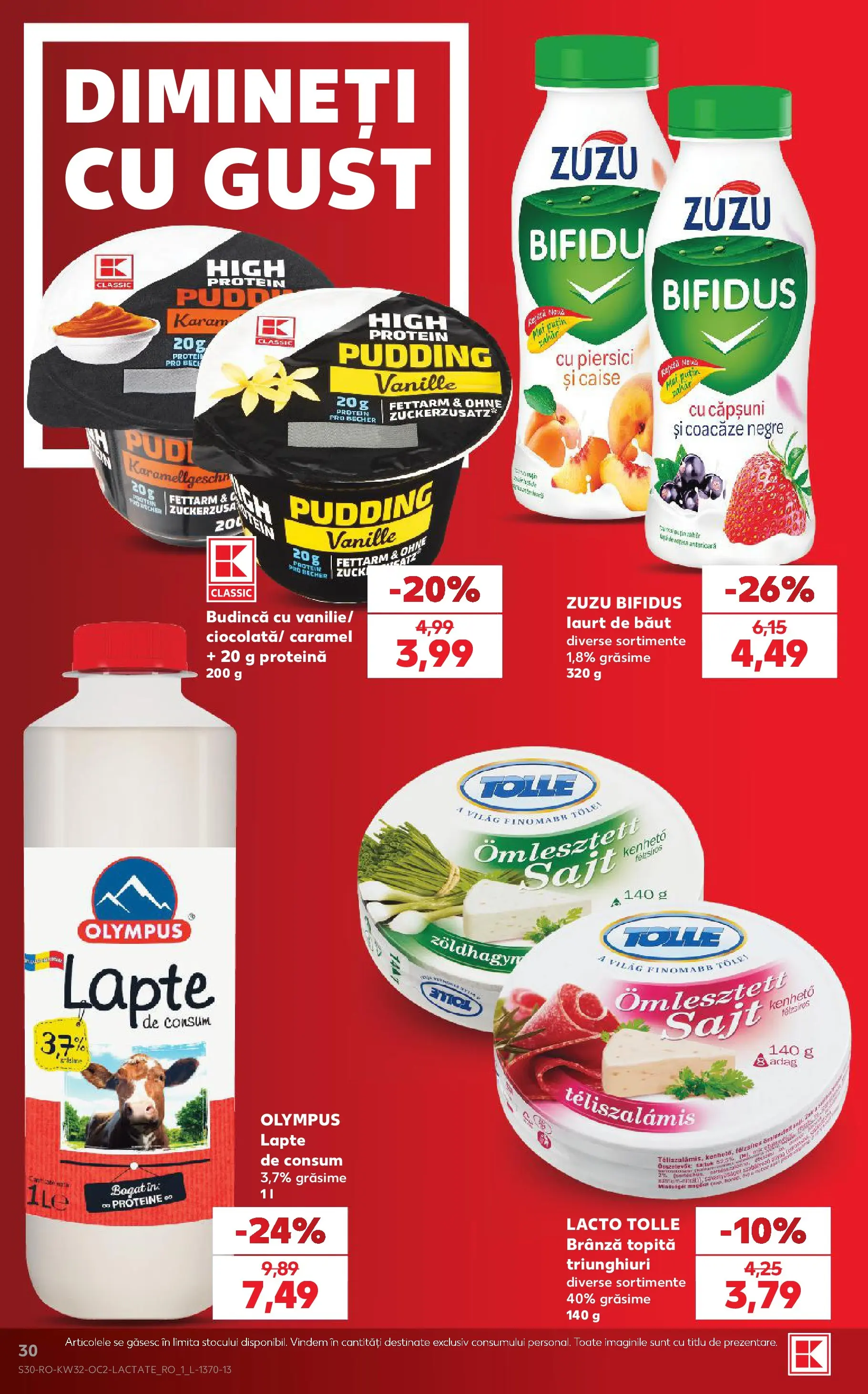 Kaufland Slatina 05.08.2026 - Revista si Oferta | Pagină: 30 | Produse: Masaüstü kılıfı, Lapte, Căpșuni, Ahtapot