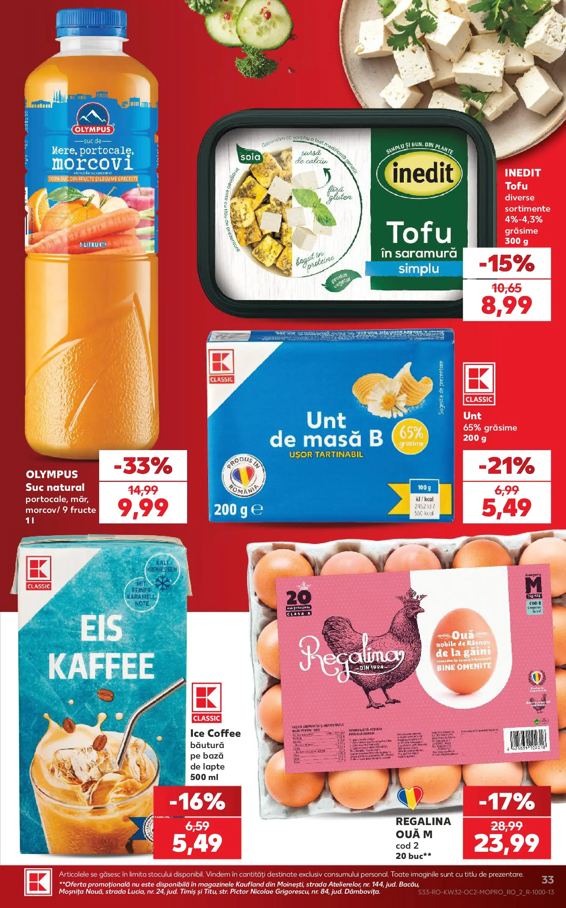 Kaufland Slatina 05.08.2026 - Revista si Oferta | Pagină: 33 | Produse: Masă, Lapte, Suc, Fructe