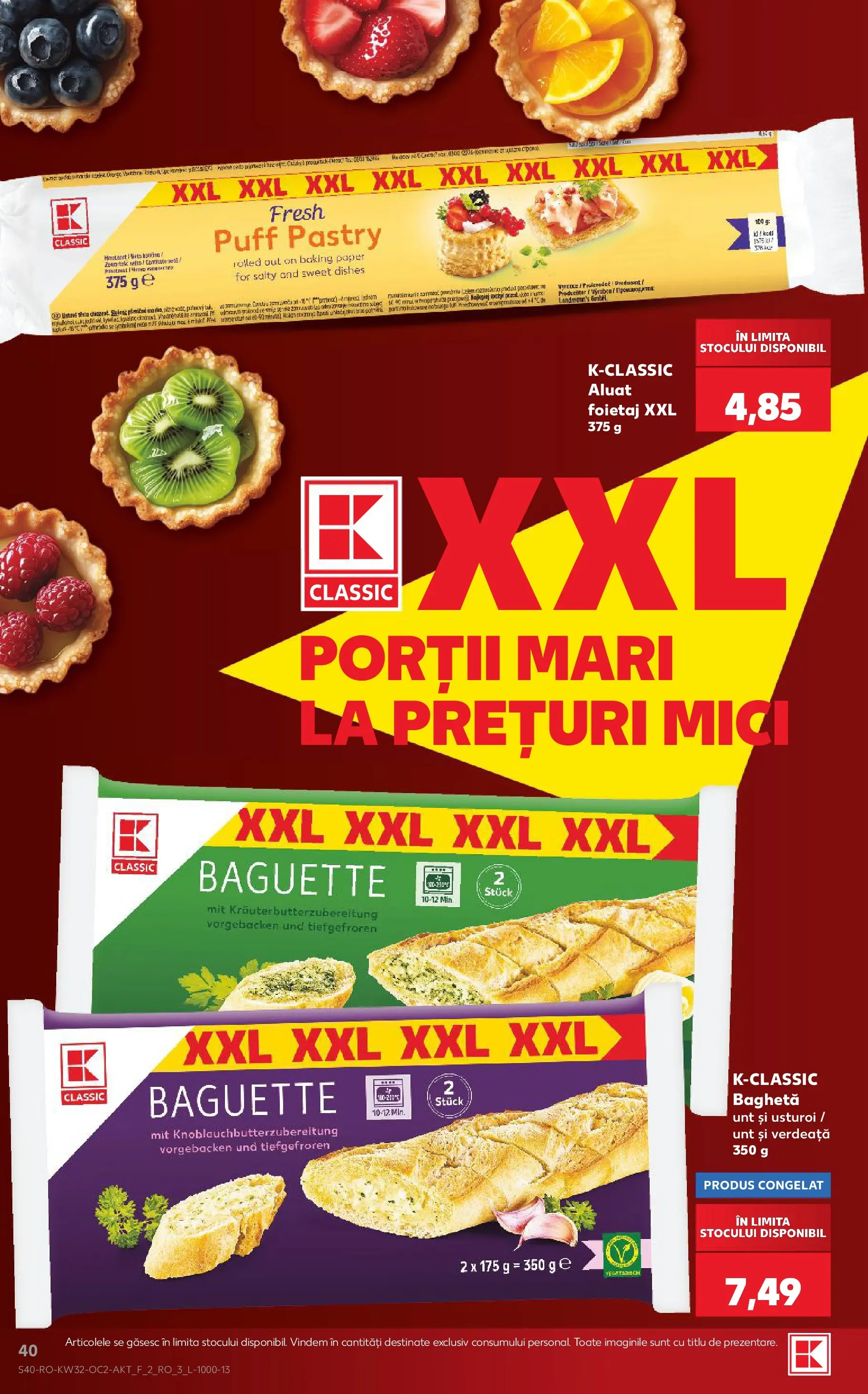 Kaufland Slatina 05.08.2026 - Revista si Oferta | Pagină: 40 | Produse: Mici, Aluat, Unt, Usturoi