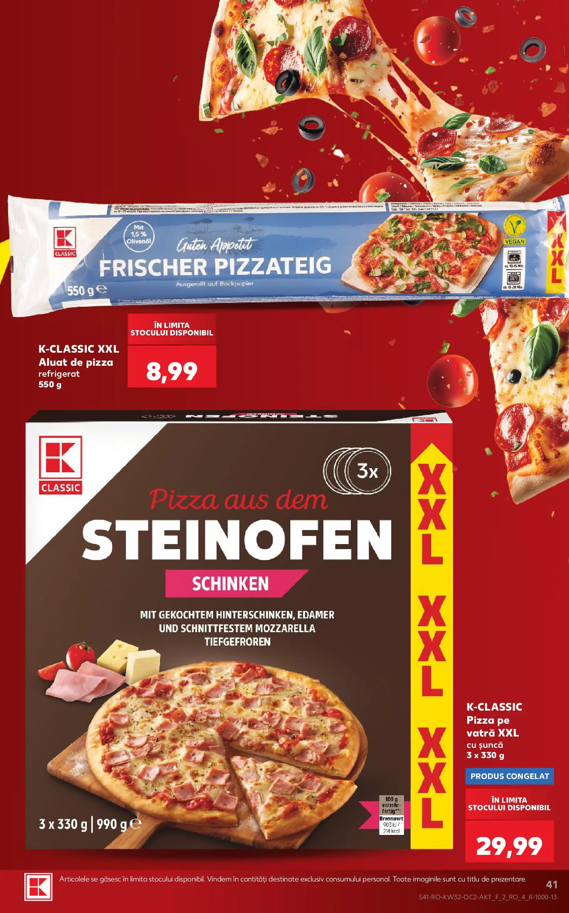 Kaufland Slatina 05.08.2026 - Revista si Oferta | Pagină: 41 | Produse: Aluat, Mozzarella, Șuncă, Pizza