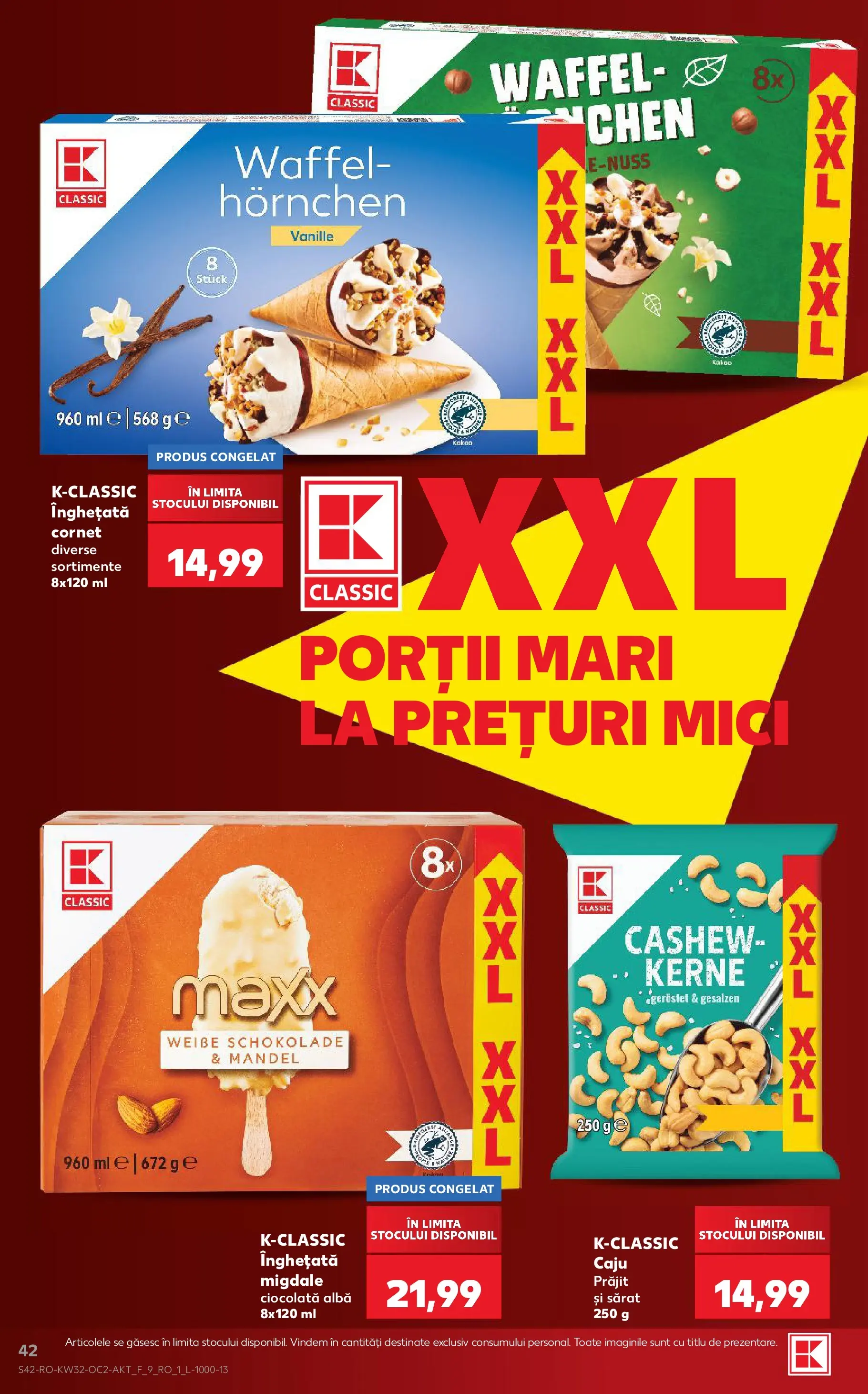 Kaufland Slatina 05.08.2026 - Revista si Oferta | Pagină: 42 | Produse: Mici, Migdale, Ciocolată, Înghețată