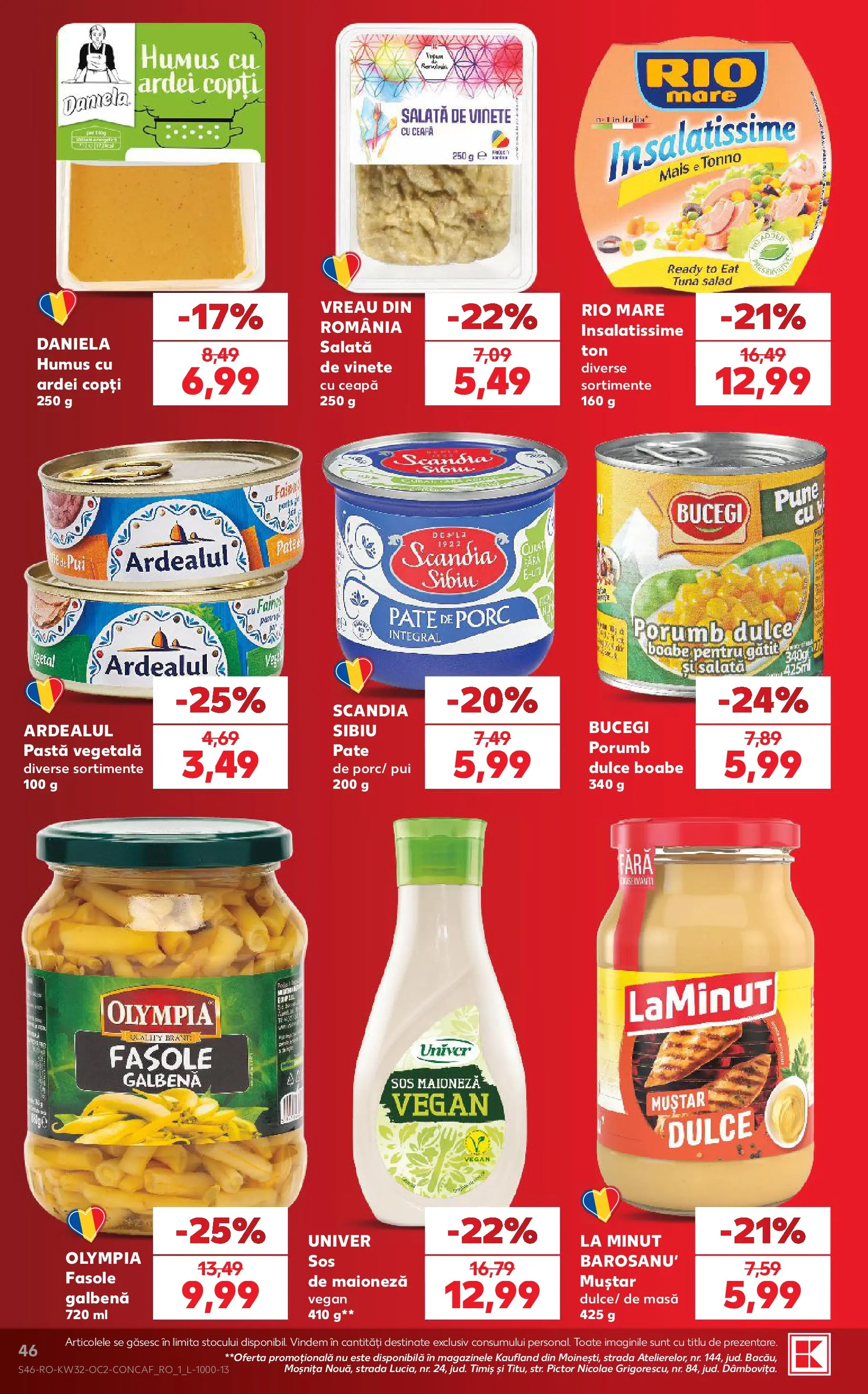 Kaufland Galați 05.08.2026 || Revista si Oferte | Pagină: 46 | Produse: Humus, Porumb, Ceapă, Maioneză Kaufland Galați 05.08.2026 - Revista si Oferta | Pagină: 46 | Produse: Humus, Porumb, Ceapă, Maioneză