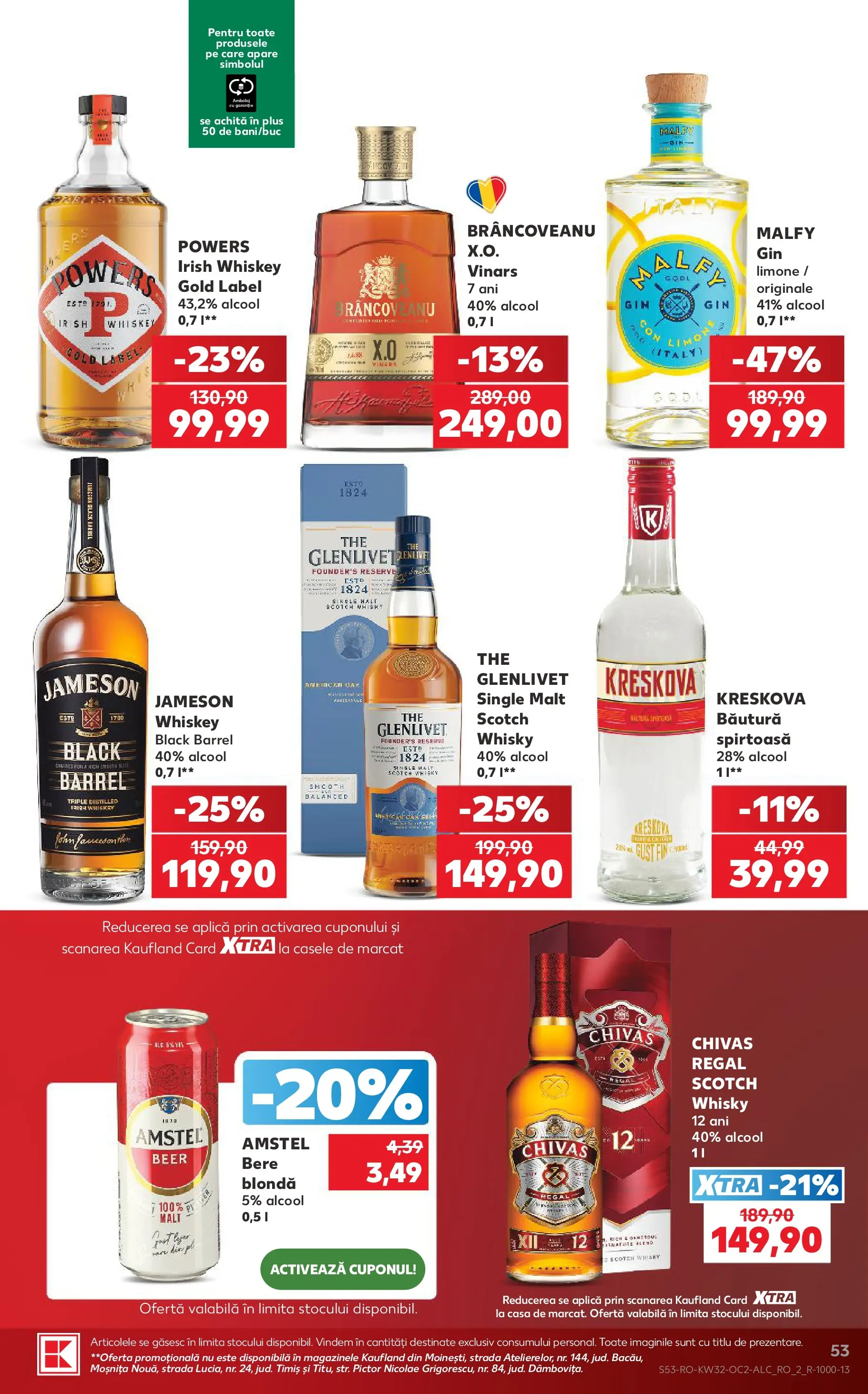 Kaufland Galați 05.08.2026 || Revista si Oferte | Pagină: 53 | Produse: Bere, Whiskey Kaufland Galați 05.08.2026 - Revista si Oferta | Pagină: 53 | Produse: Bere, Whiskey