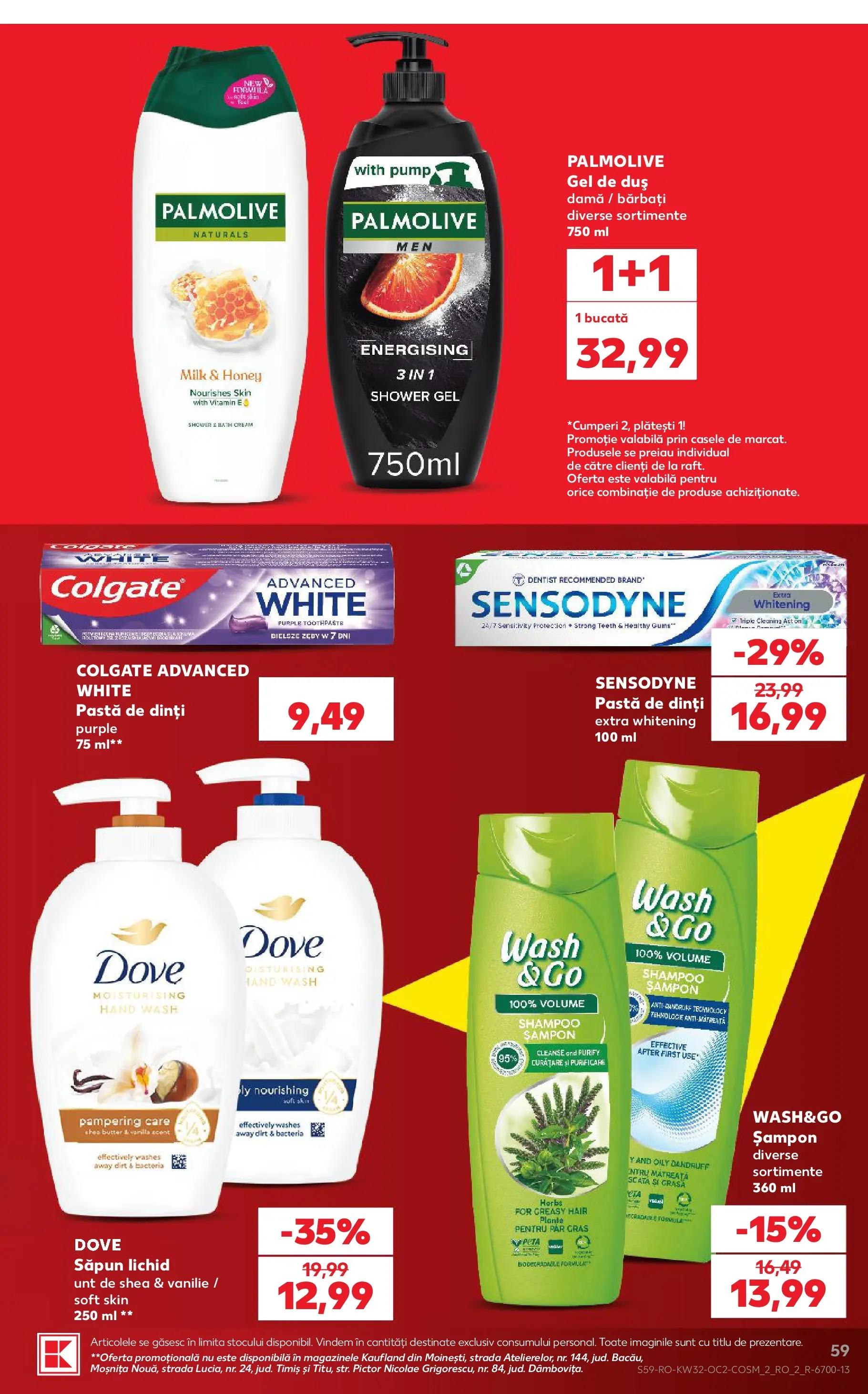 Kaufland Slatina 05.08.2026 - Revista si Oferta | Pagină: 59 | Produse: Duș, Șampon, Săpun, Gel de duș