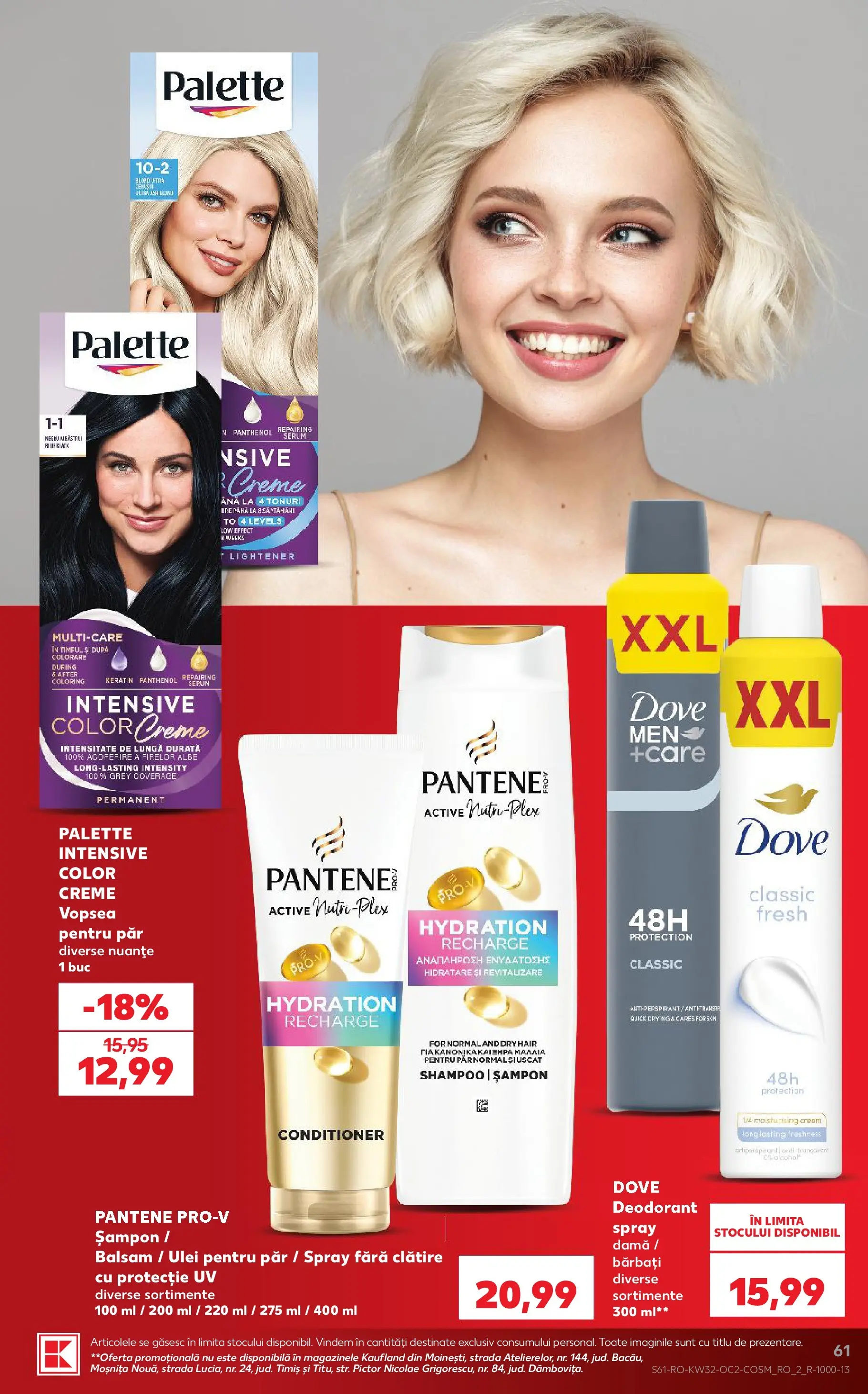 Kaufland Slatina 05.08.2026 - Revista si Oferta | Pagină: 61 | Produse: Vopsea, Șampon, Ulei, Deodorant