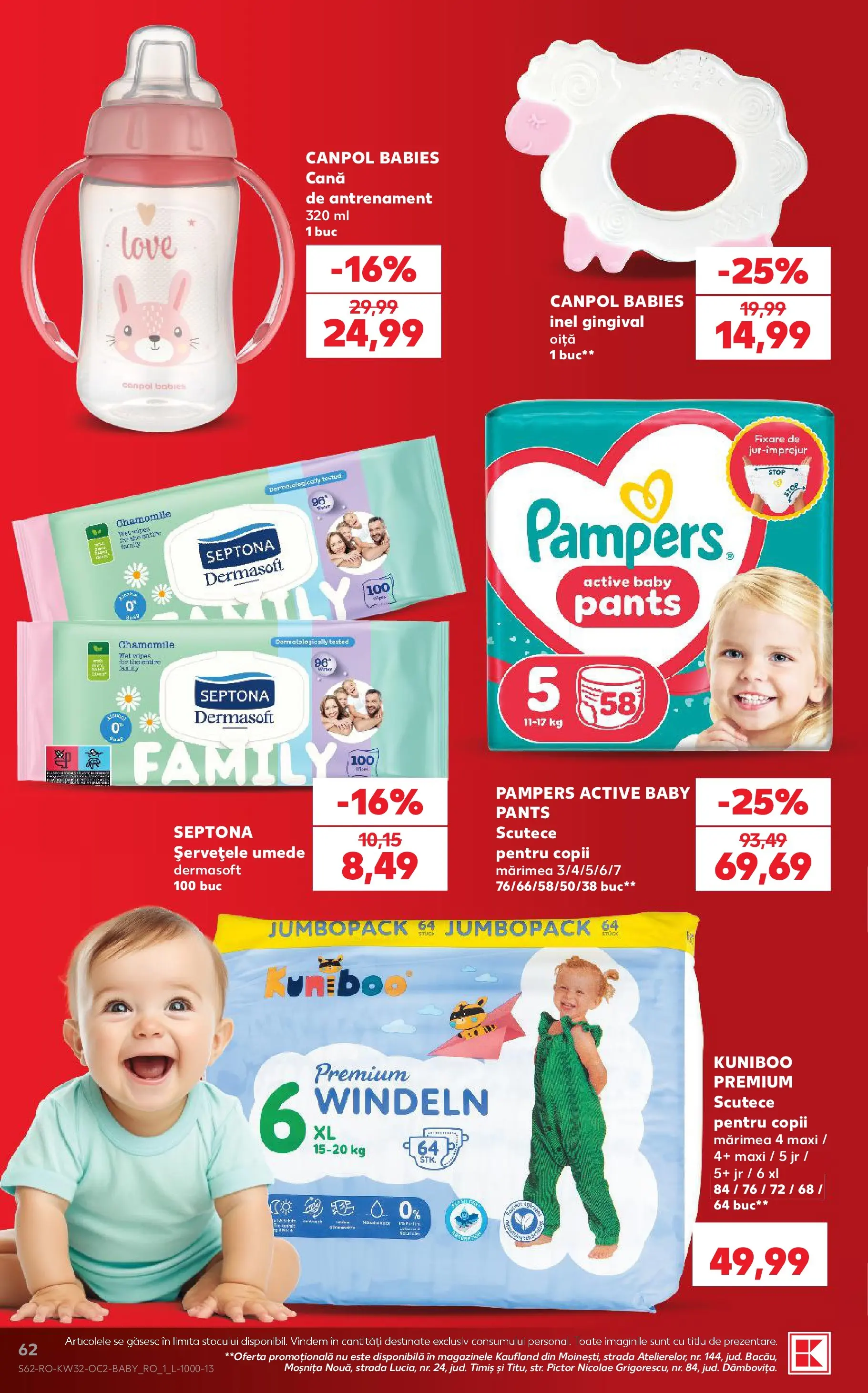 Kaufland Galați 05.08.2026 || Revista si Oferte | Pagină: 62 | Produse: Pirinç gevreği, Inel, Șervețele umede, Scutece Kaufland Galați 05.08.2026 - Revista si Oferta | Pagină: 62 | Produse: Pirinç gevreği, Inel, Șervețele umede, Scutece