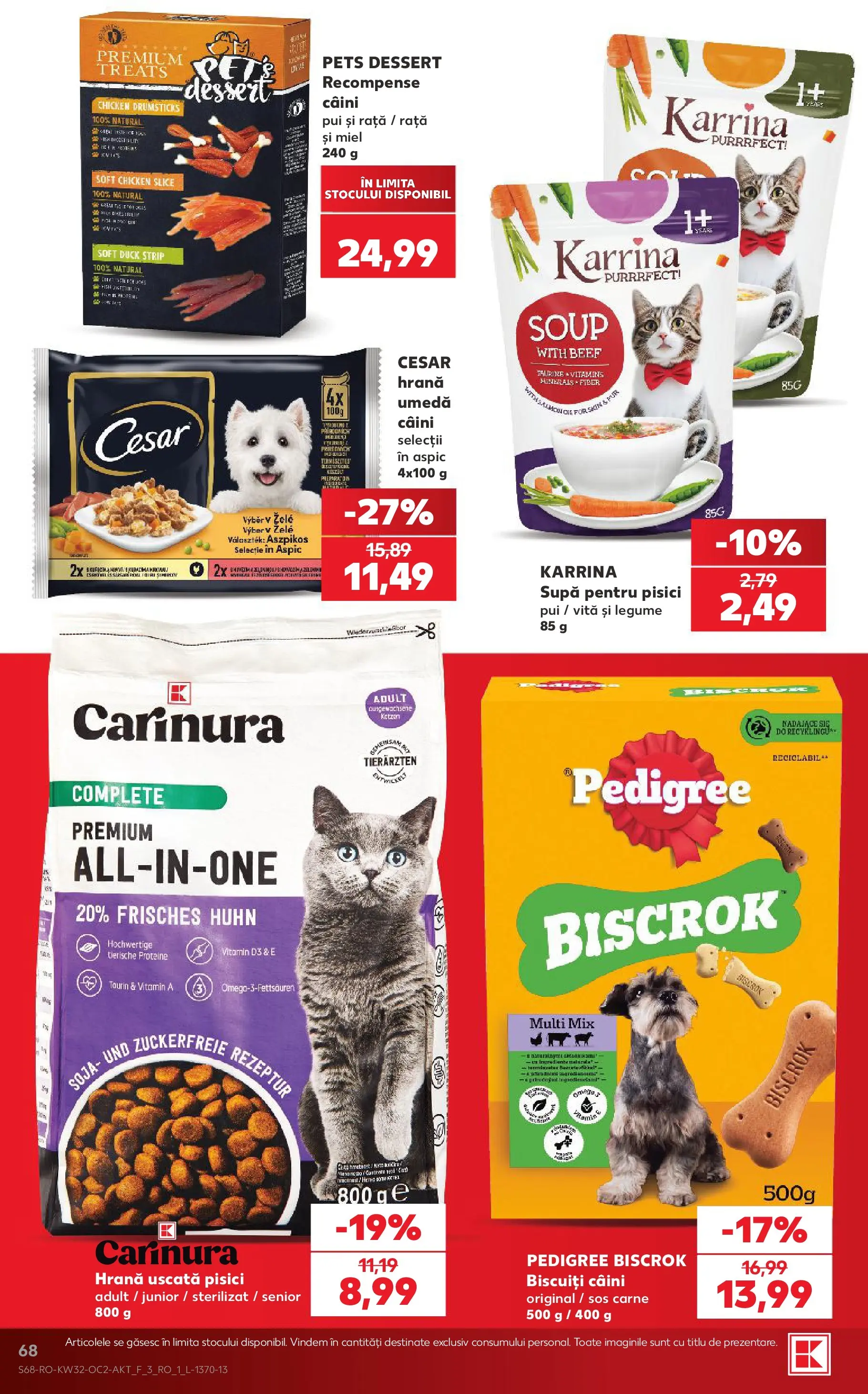 Kaufland Slatina 05.08.2026 - Revista si Oferta | Pagină: 68 | Produse: Rață, Biscuiți, Legume, Sos