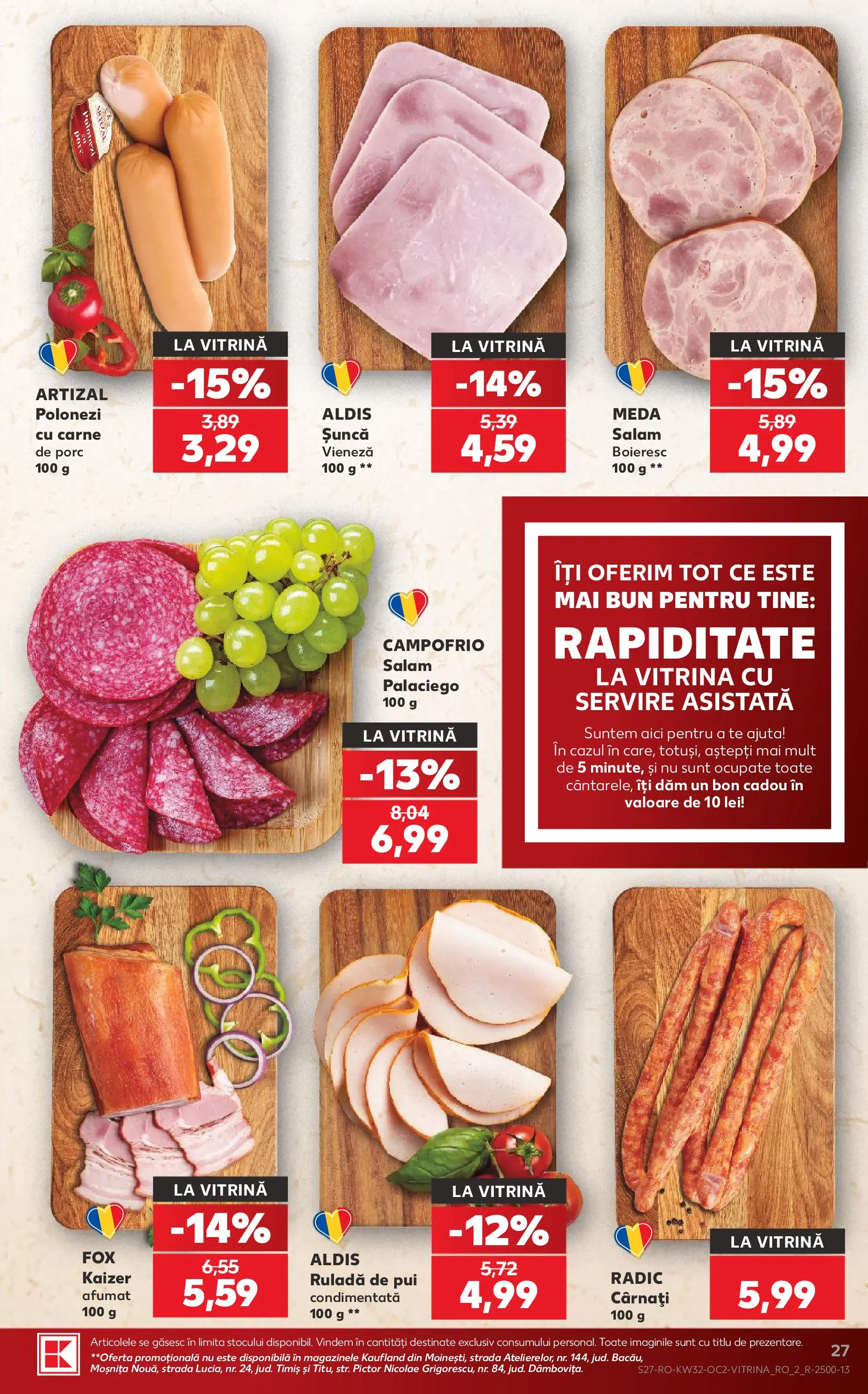 Kaufland Craiova 05.08.2026 || Revista si Oferte | Pagină: 27 | Produse: Vitrină, Salam, Șuncă, Cârnați Kaufland Craiova 05.08.2026 - Revista si Oferta | Pagină: 27 | Produse: Vitrină, Salam, Șuncă, Cârnați