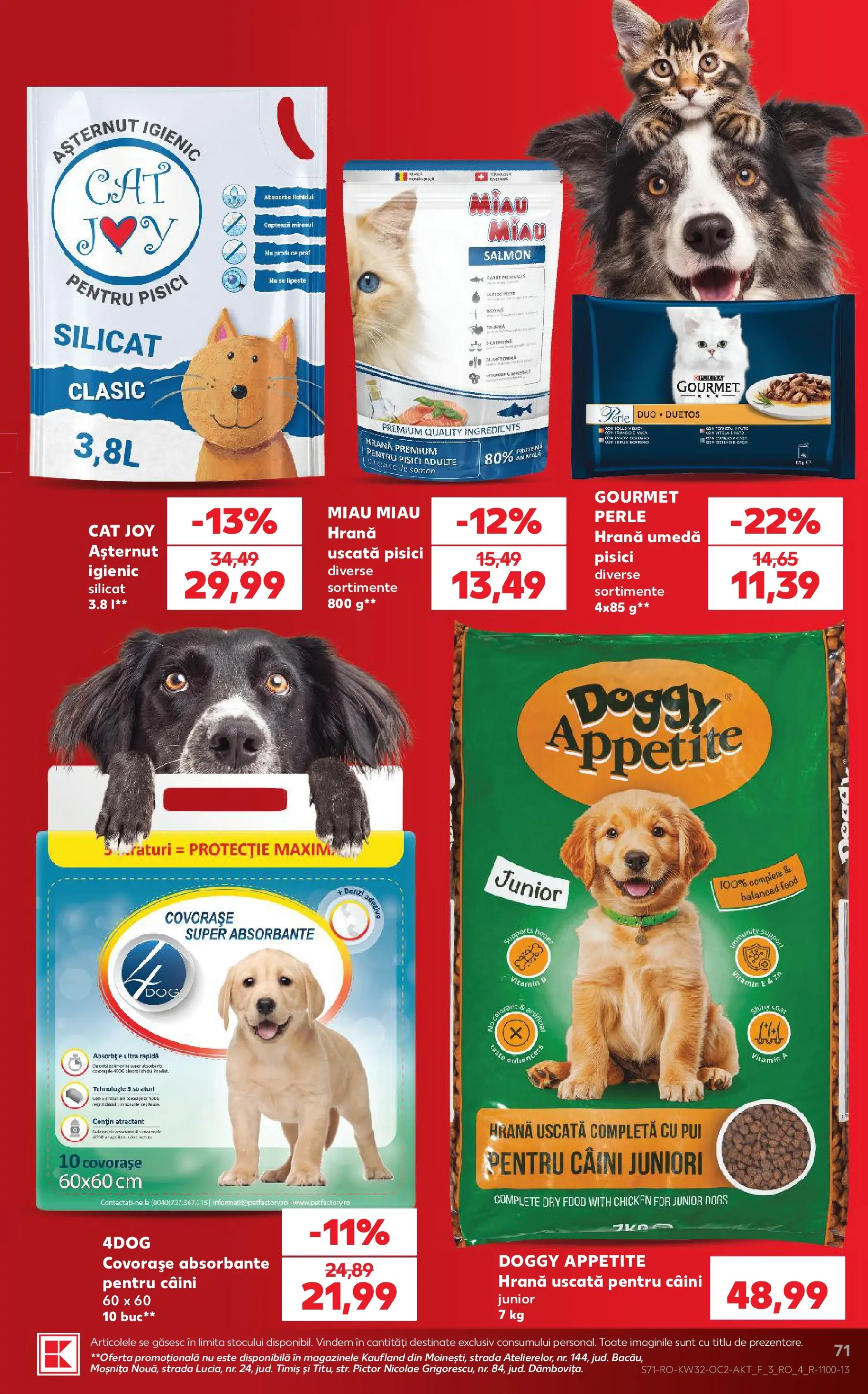 Kaufland Focșani 05.08.2026 - Revista si Oferta | Pagină: 71 | Produse: Akrilik boya, Hacıyatmaz Kedi Oyuncağı, Absorbante
