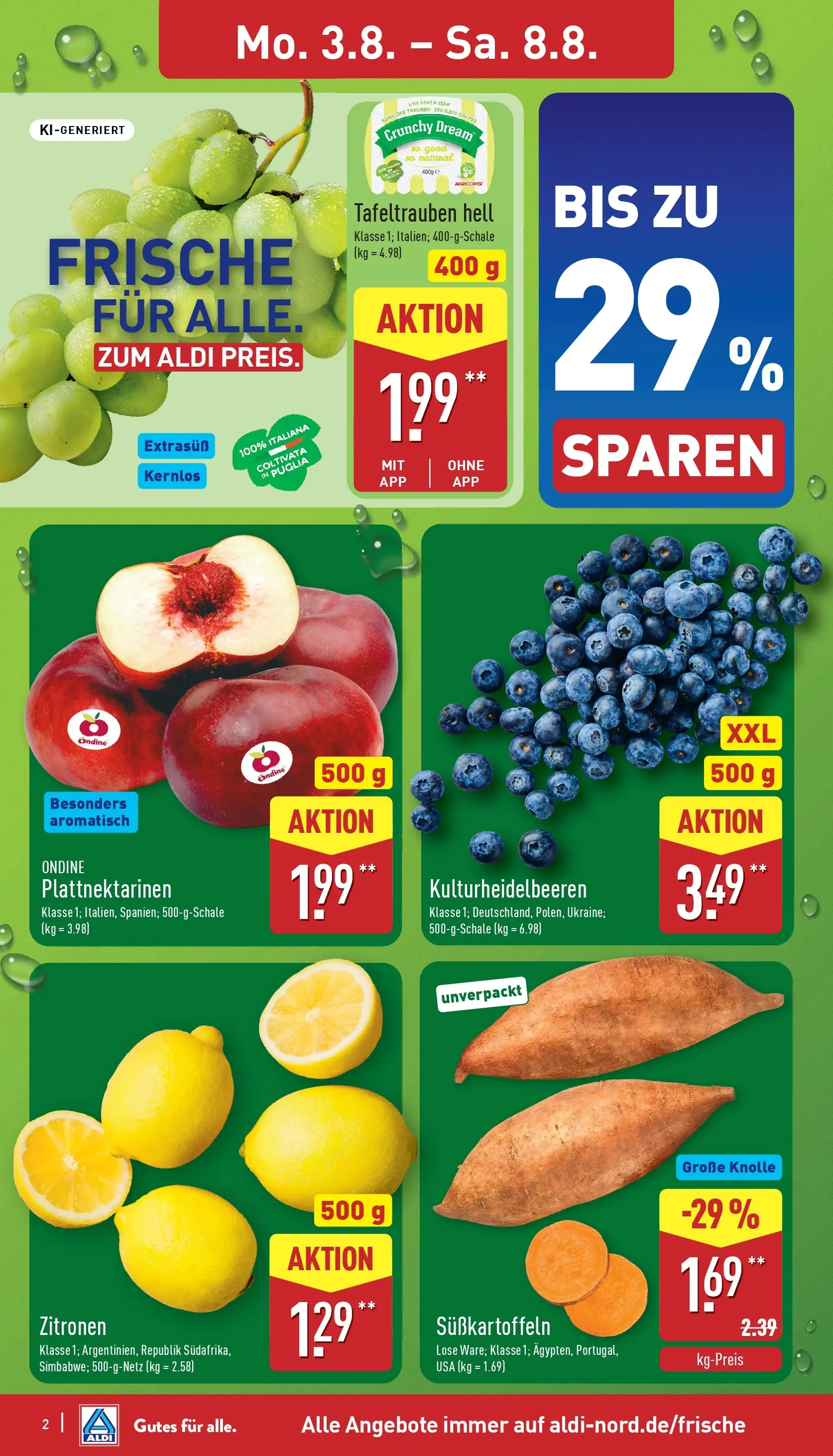Aldi Wochenangebote (ab 03.08.2026) » Angebote Online | Seite: 2 | Produkte: Trauben, Zitronen