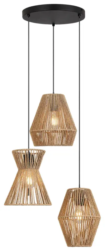 H&auml;ngeleuchte Naturm in Naturfarben max. 25 Watt
