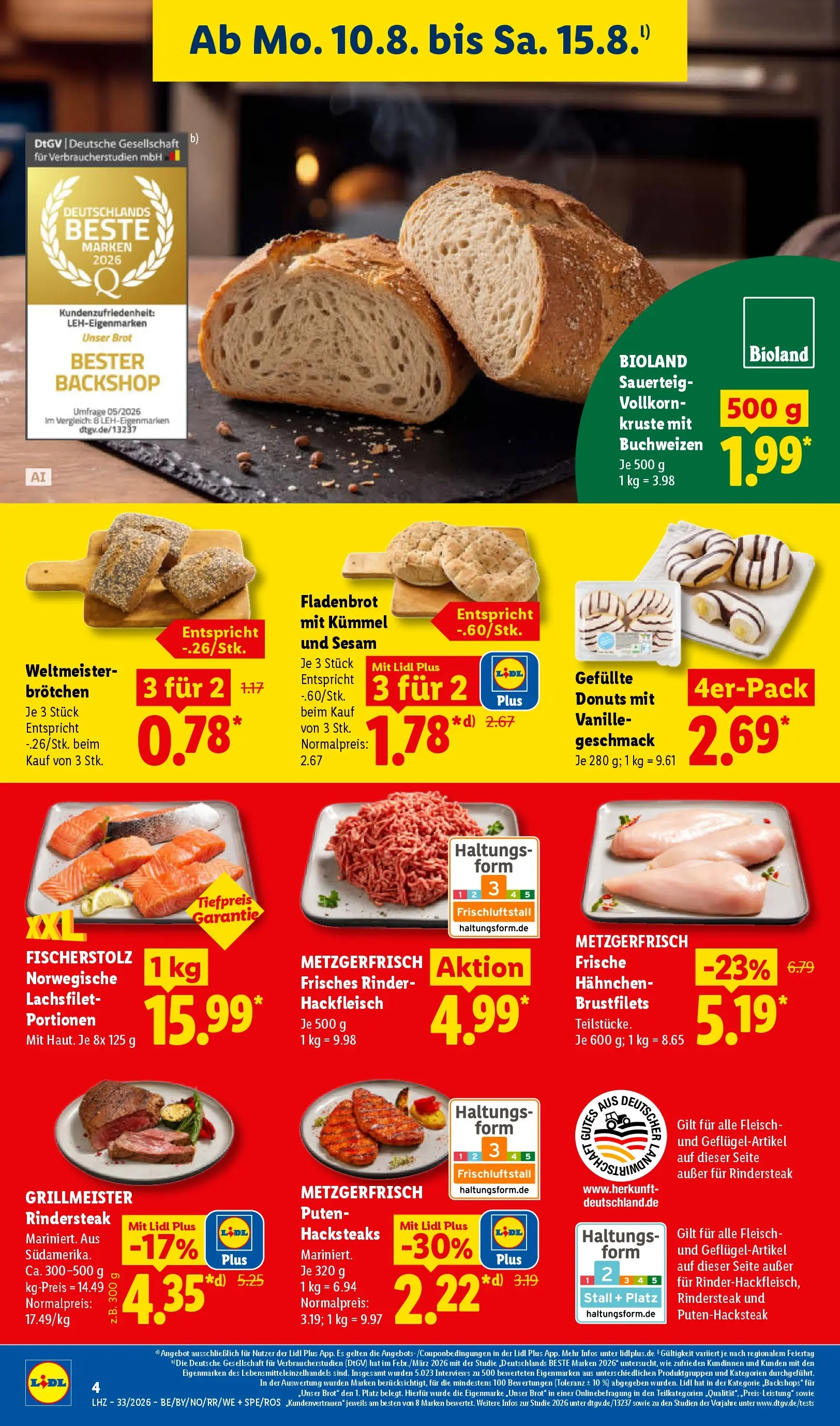 Lidl Prospekt Hof-innenstadt (ab 10.08.2026) ยป Angebote online | Seite: 10 | Produkte: Donuts, Steak, Fleisch, Hackfleisch Lidl Prospekt Hof-innenstadt (ab 10.08.2026) zum Blรคttern ยป Angebote | Seite: 10 | Produkte: Donuts, Steak, Fleisch, Hackfleisch