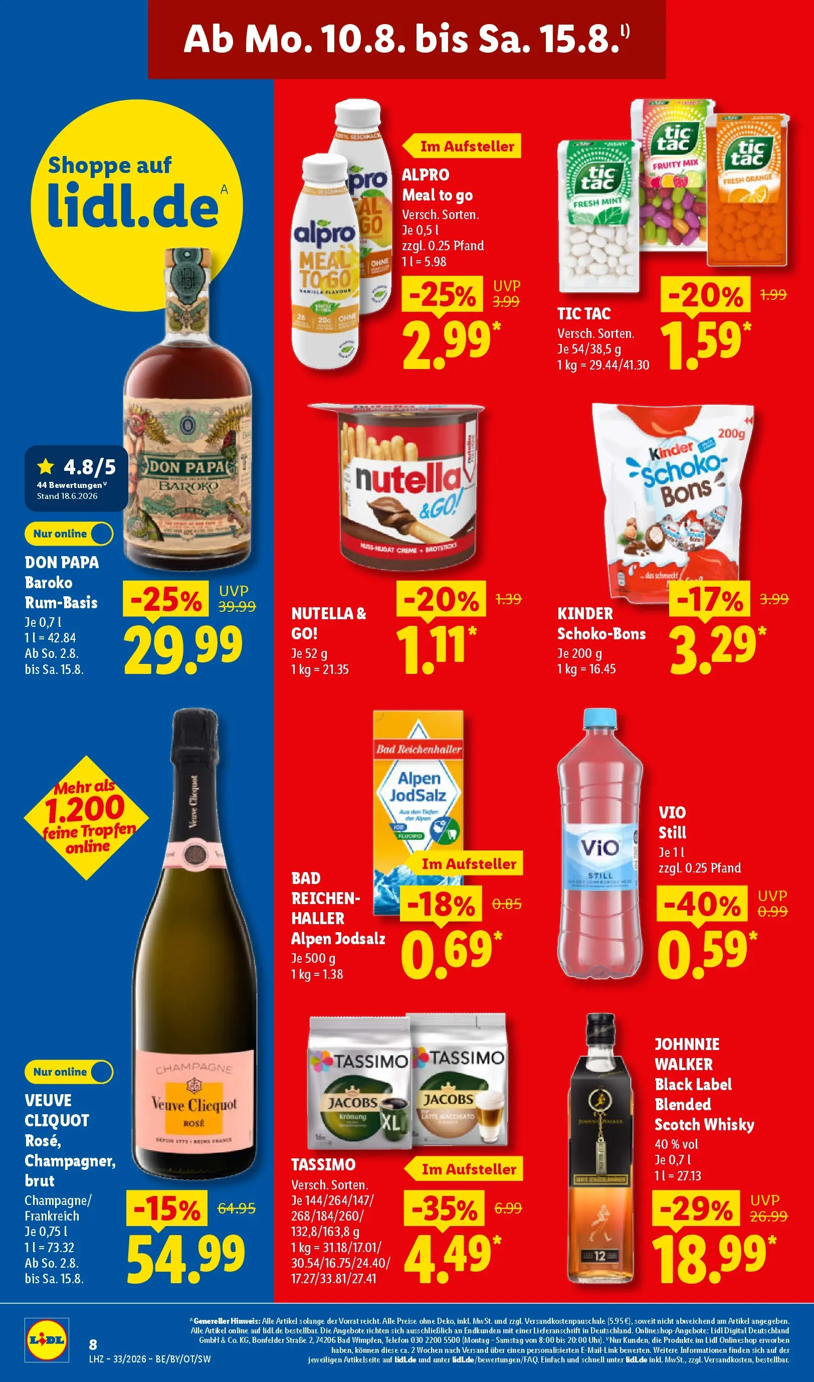 Lidl Prospekt Villingen-schwenningen (ab 10.08.2026) ยป Angebote online | Seite: 20 | Produkte: Rum, Bad, Nutella, Johnnie walker Lidl Prospekt Villingen-schwenningen (ab 10.08.2026) zum Blรคttern ยป Angebote | Seite: 20 | Produkte: Rum, Bad, Nutella, Johnnie walker