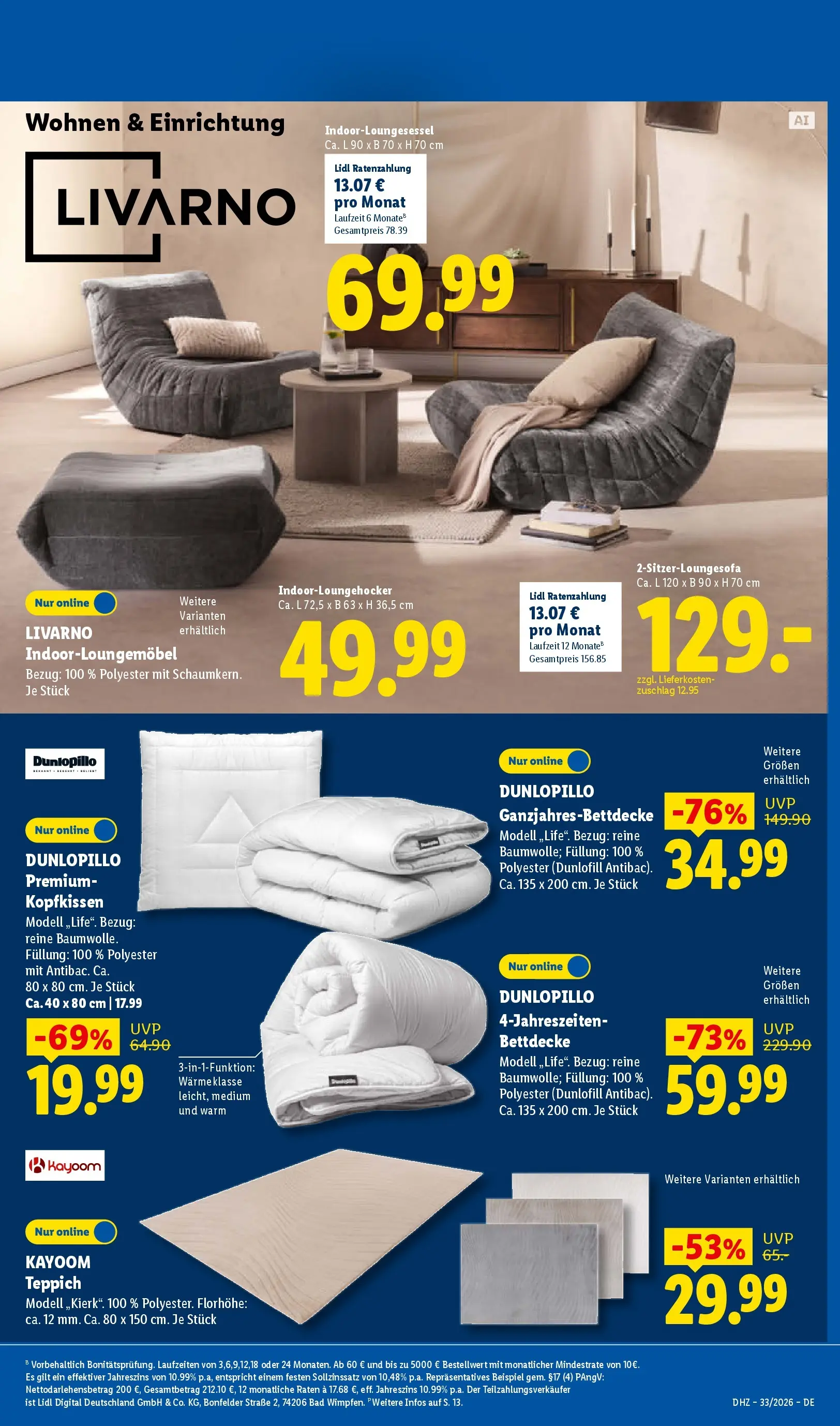 Lidl Prospekt Villingen-schwenningen (ab 10.08.2026) ยป Angebote online | Seite: 41 | Produkte: Sofa, Bettdecke, Kopfkissen, Teppich Lidl Prospekt Villingen-schwenningen (ab 10.08.2026) zum Blรคttern ยป Angebote | Seite: 41 | Produkte: Sofa, Bettdecke, Kopfkissen, Teppich