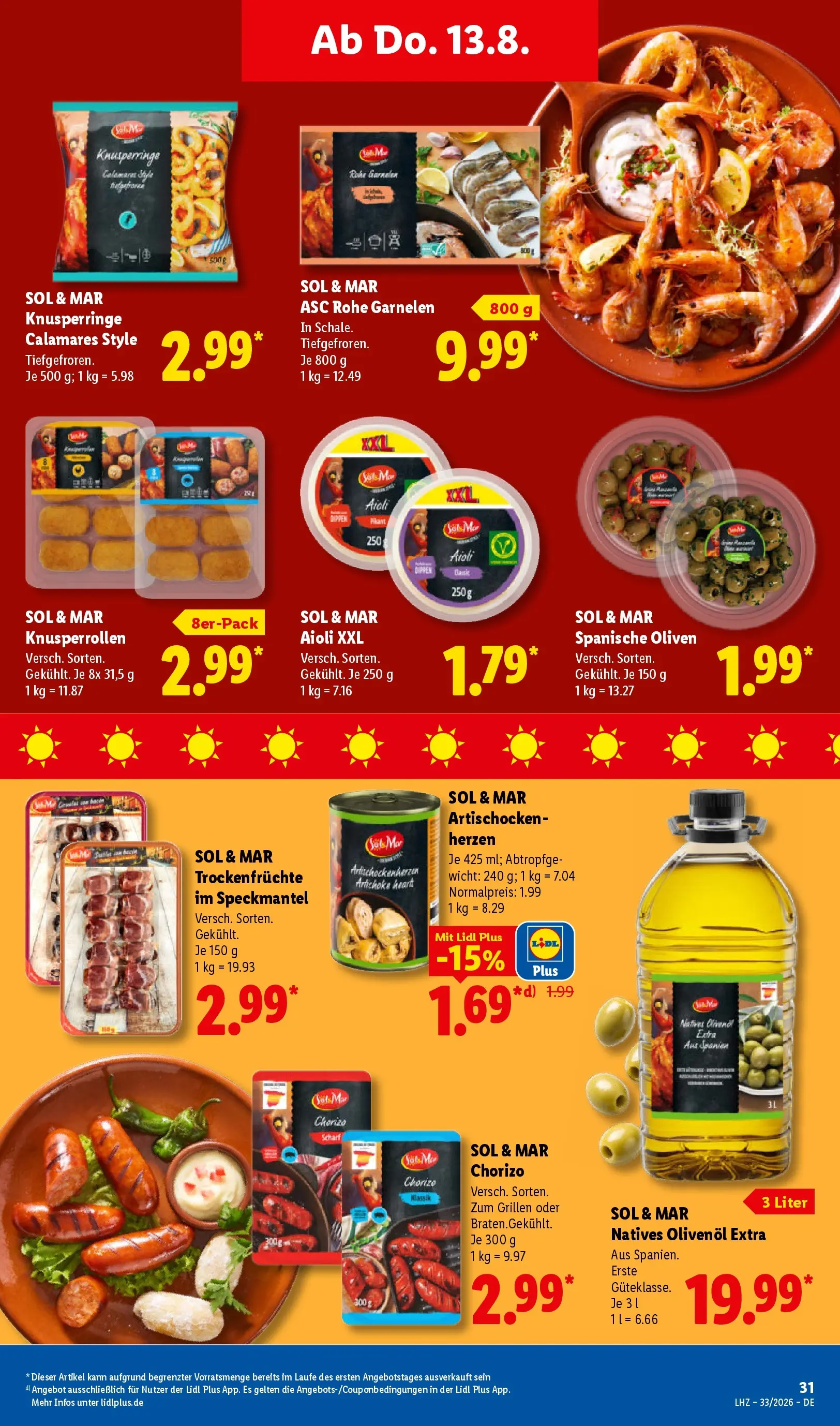 Lidl Prospekt Villingen-schwenningen (ab 10.08.2026) ยป Angebote online | Seite: 55 | Produkte: Olivenol, Garnelen Lidl Prospekt Villingen-schwenningen (ab 10.08.2026) zum Blรคttern ยป Angebote | Seite: 55 | Produkte: Olivenol, Garnelen