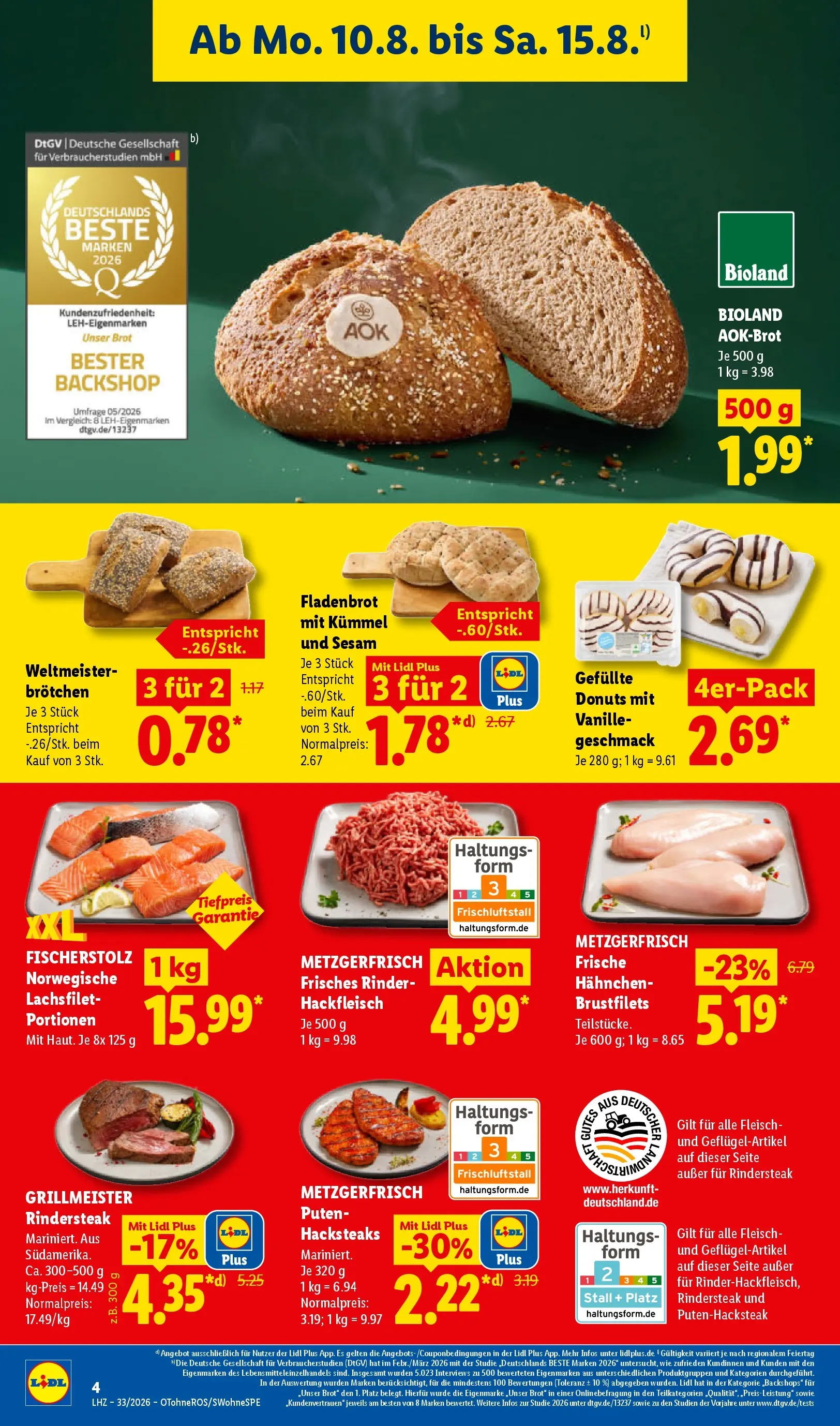 Lidl Prospekt Villingen-schwenningen (ab 10.08.2026) ยป Angebote online | Seite: 10 | Produkte: Hahnchen, Brot, Steak, Hackfleisch Lidl Prospekt Villingen-schwenningen (ab 10.08.2026) zum Blรคttern ยป Angebote | Seite: 10 | Produkte: Hahnchen, Brot, Steak, Hackfleisch