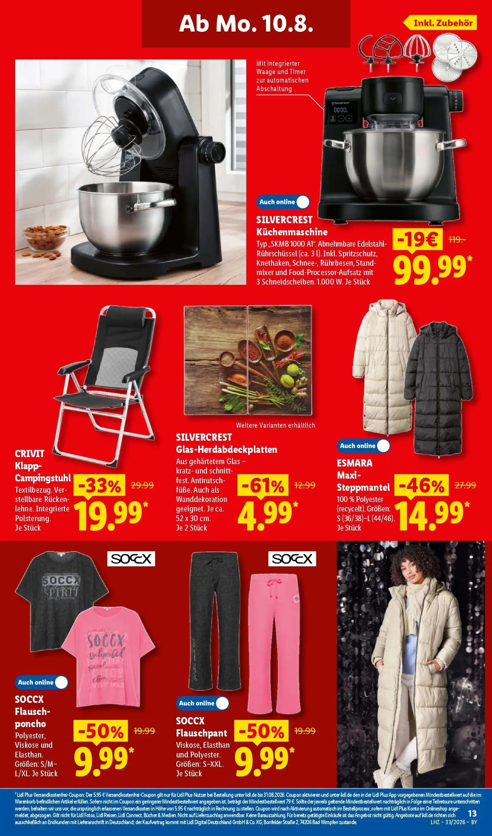 Lidl Prospekt Hof-innenstadt (ab 10.08.2026) ยป Angebote online | Seite: 29 | Produkte: Steppmantel, Poncho, Mixer, Bad Lidl Prospekt Hof-innenstadt (ab 10.08.2026) zum Blรคttern ยป Angebote | Seite: 29 | Produkte: Steppmantel, Poncho, Mixer, Bad
