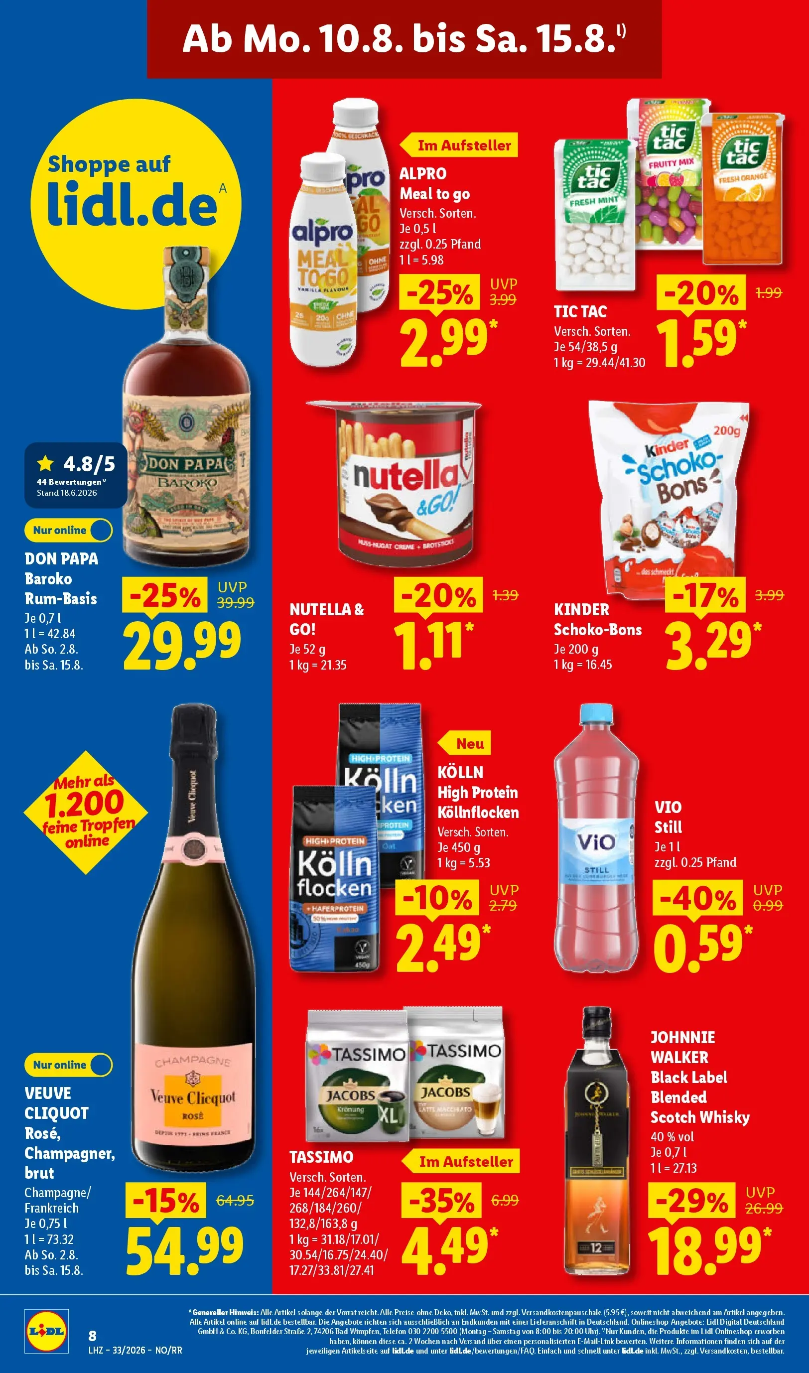 Lidl Prospekt Zülpich (ab 10.08.2026) zum Blättern » Angebote | Seite: 20 | Produkte: Bad, Nutella, Flocken, Telefon